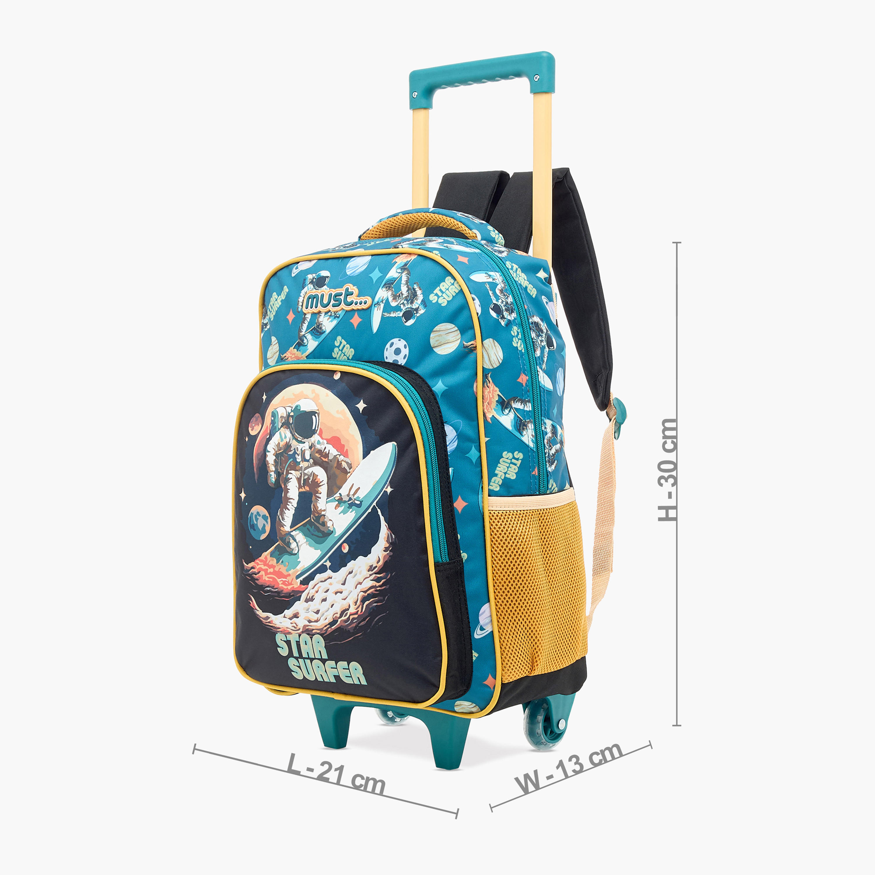 طقم شنطة ظهر ترولي بطبعات حورية بحر 5-Piece قطع من سامي ستوديو - 16 بوصة-school-bagsandbackpacks-trolleybags-image-2
