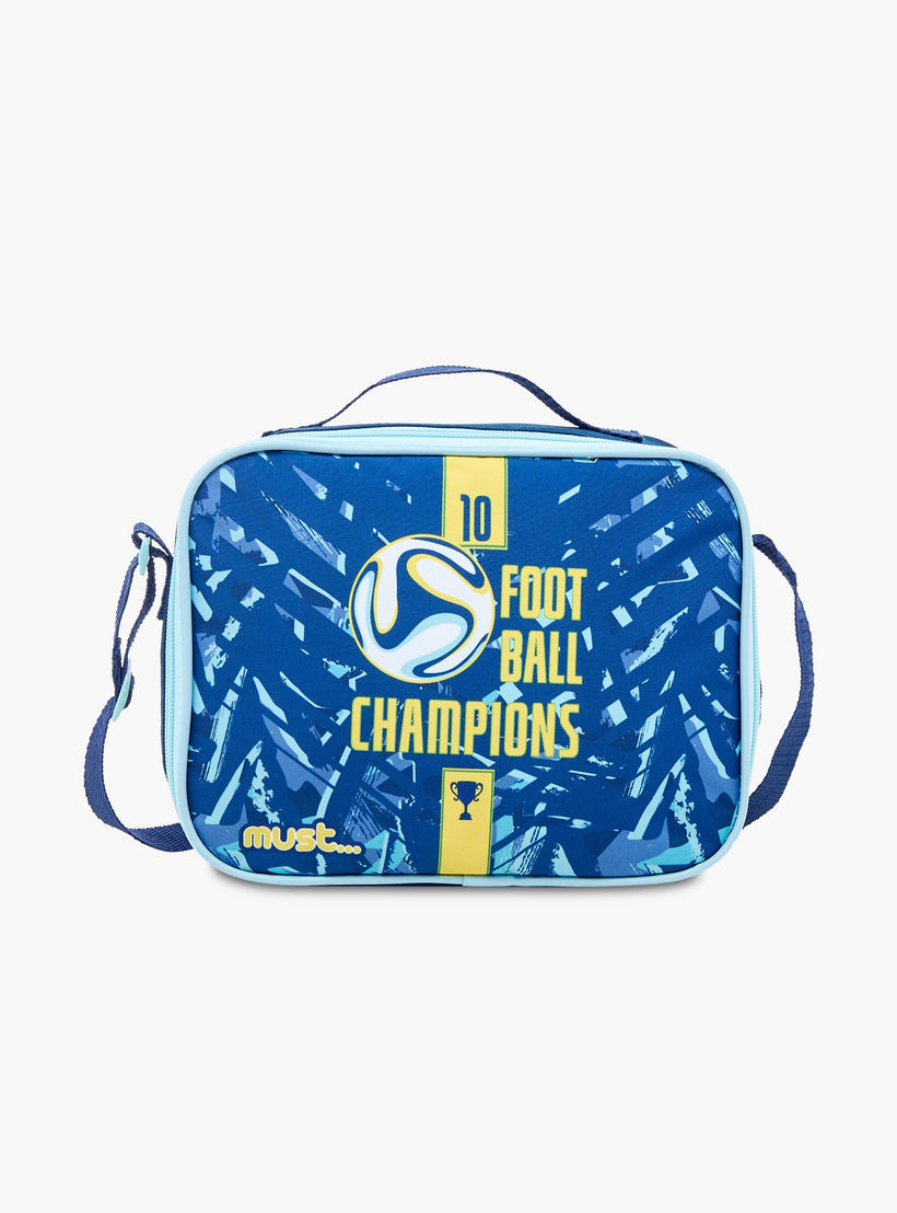 طقم شنطة ظهر ترولي 16 بوصة 5 قطع بطبعات كرة قدم من ماست - 43x30x13 سم-school-bagsandbackpacks-sets-image-11