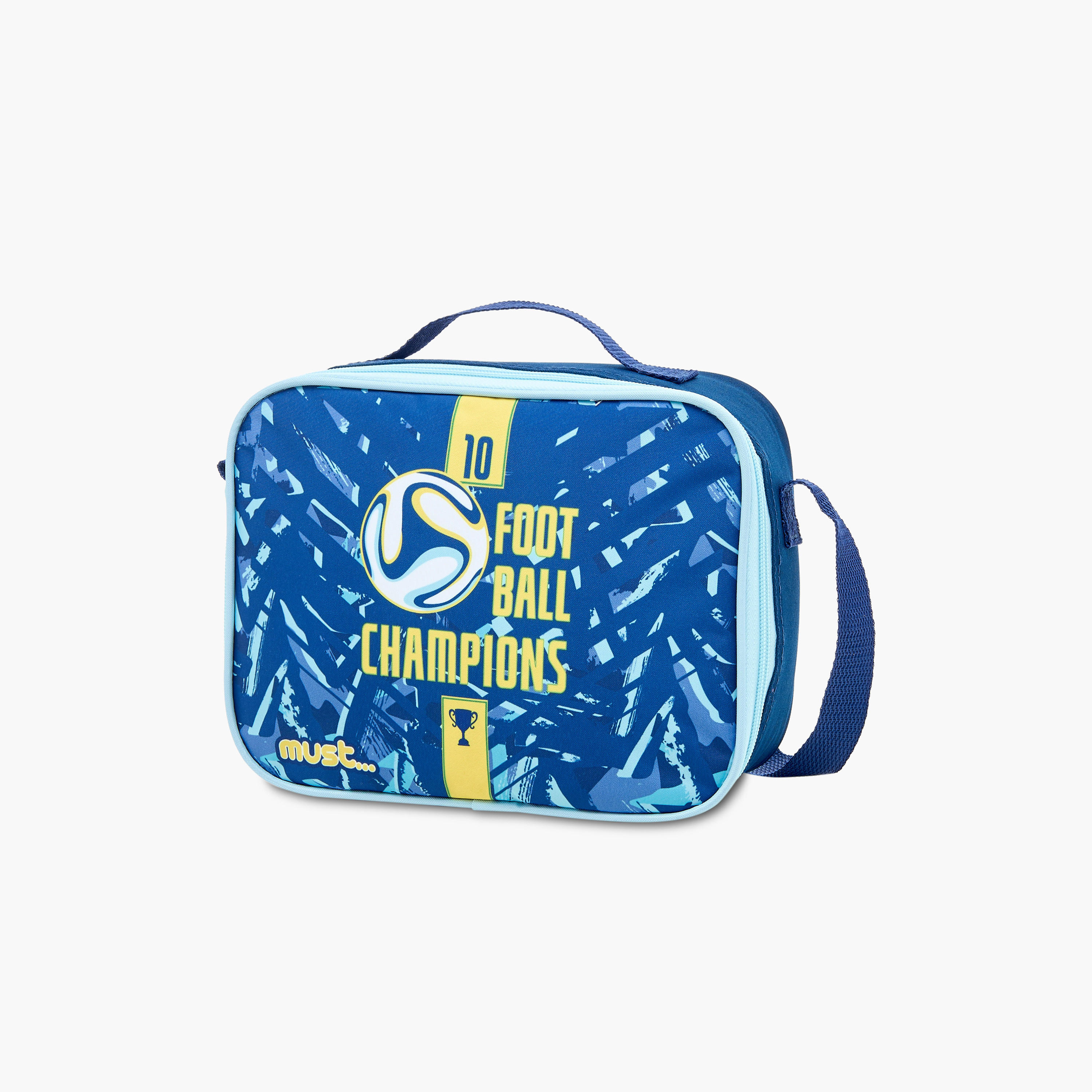 طقم شنطة ظهر ترولي 16 بوصة 5 قطع بطبعات كرة قدم من ماست - 43x30x13 سم-school-bagsandbackpacks-sets-image-12