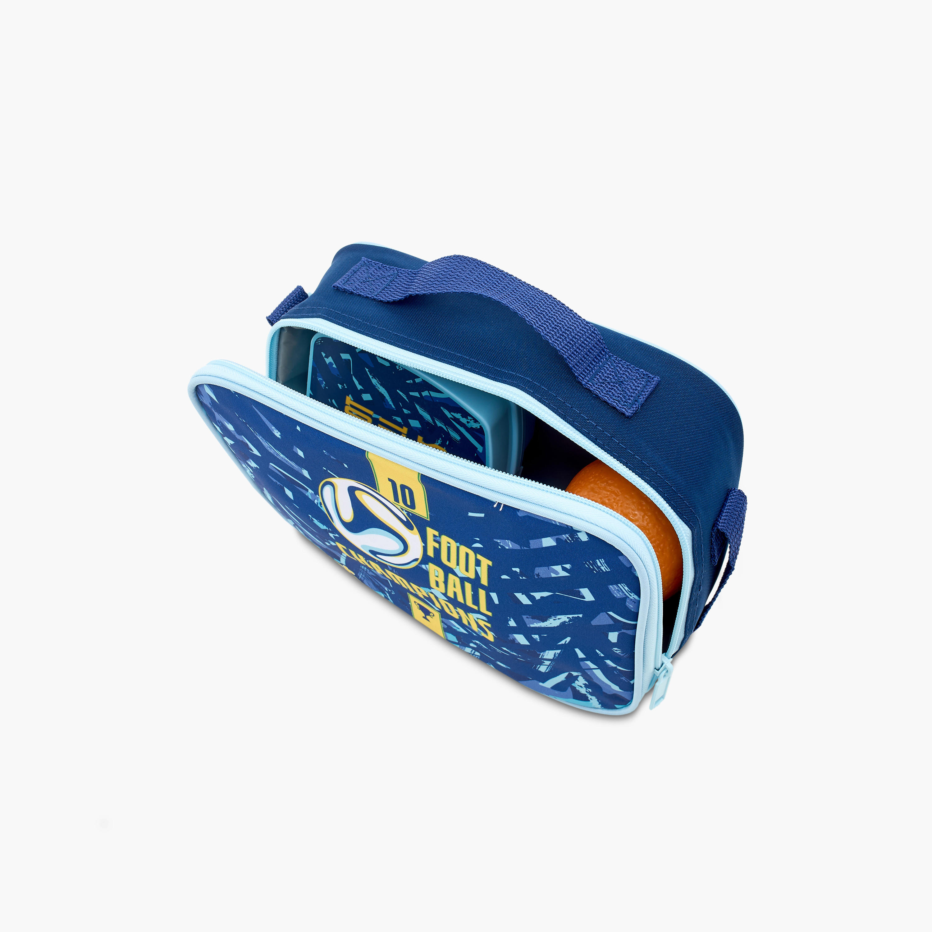 طقم شنطة ظهر ترولي 16 بوصة 5 قطع بطبعات كرة قدم من ماست - 43x30x13 سم-school-bagsandbackpacks-sets-image-13