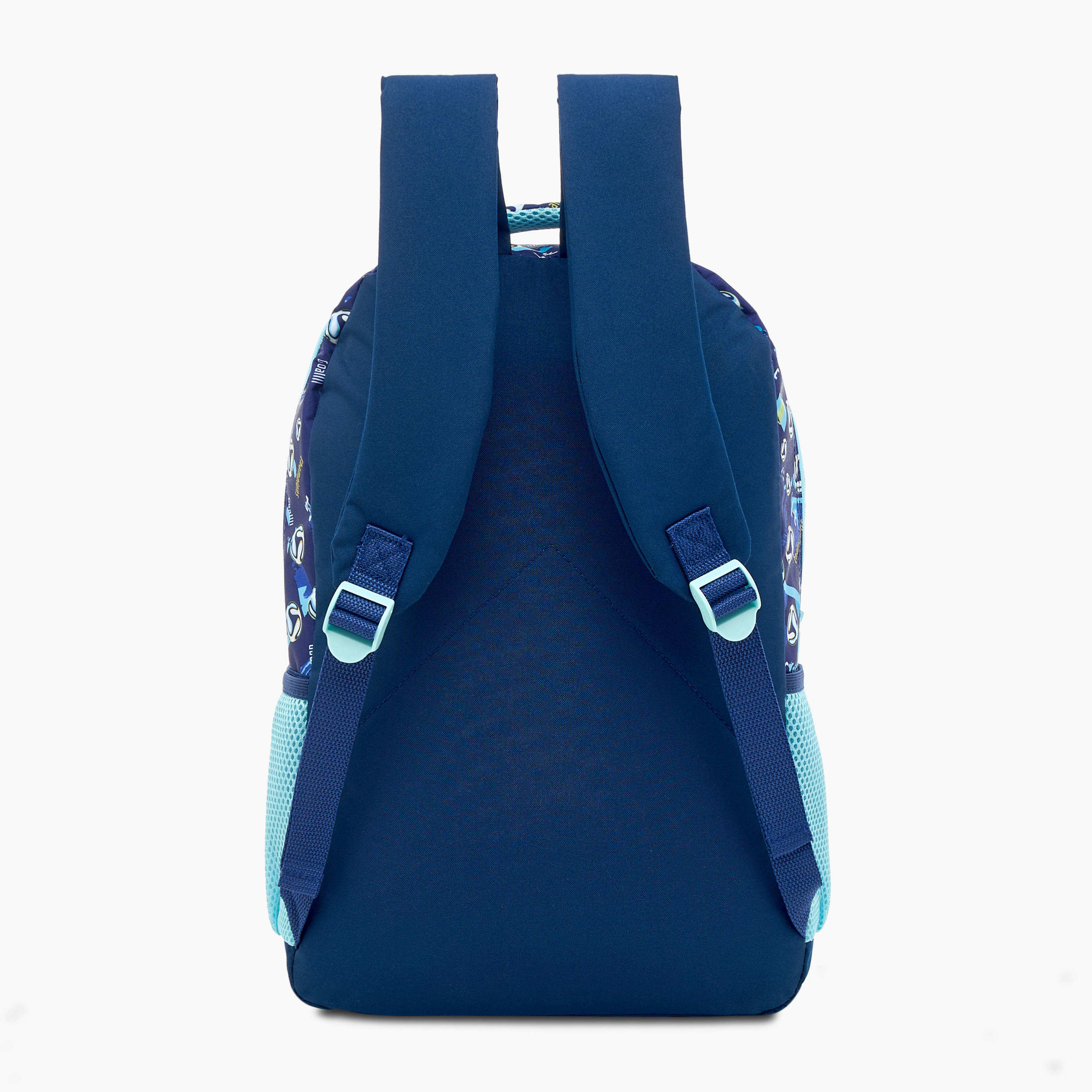 طقم شنطة ظهر ترولي 16 بوصة 5 قطع بطبعات كرة قدم من ماست - 43x30x13 سم-school-bagsandbackpacks-sets-image-3