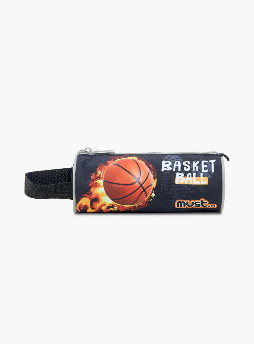 Must 5-Piece Basketball Print 16-inch Trolley Backpack Set - 43x30x13 cms-school-bagsandbackpacks-sets-image-17