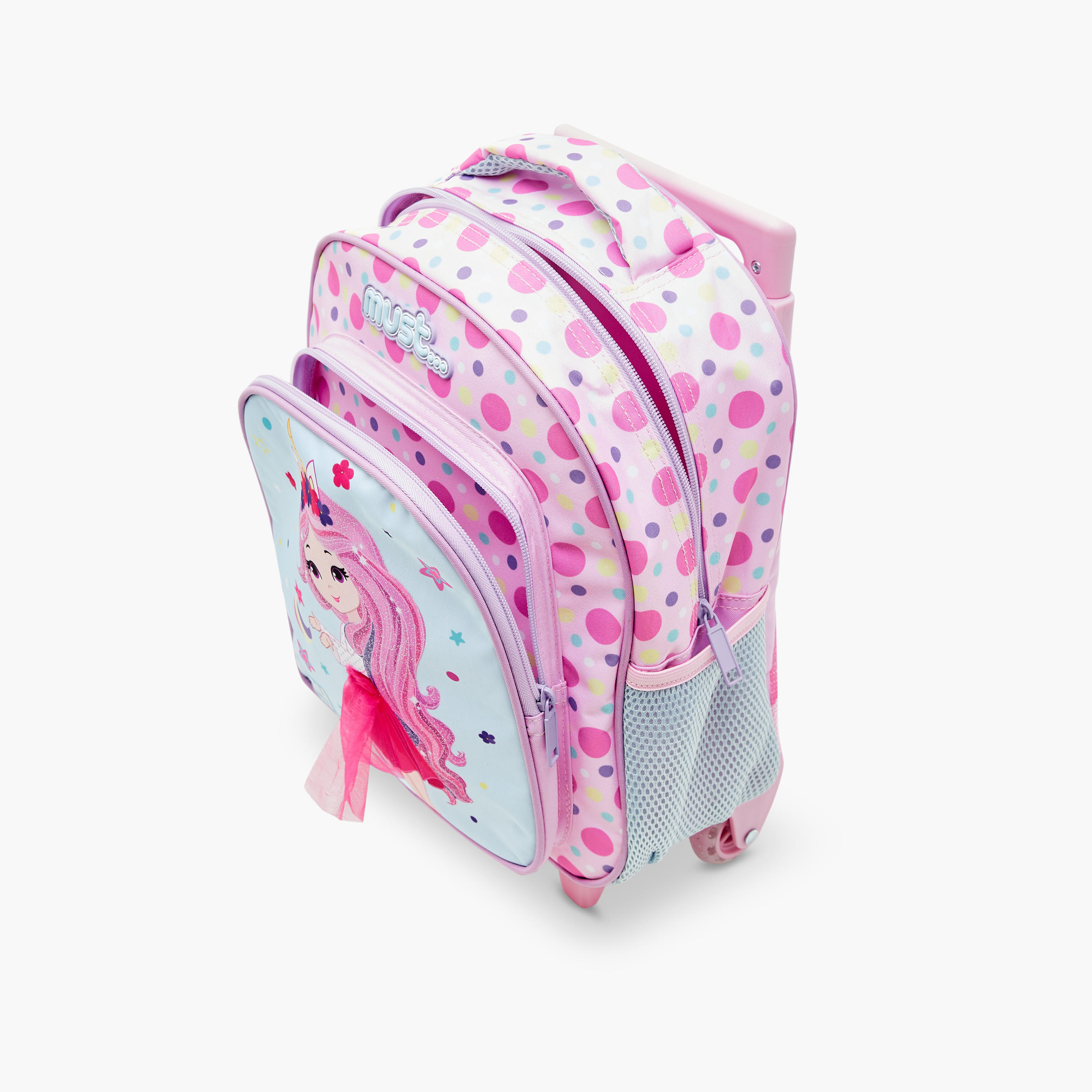 Must Printed Trolley Backpack with Lunch Bag and Pencil Case - 27X10X31 cms-school-bagsandbackpacks-trolleybags-image-9