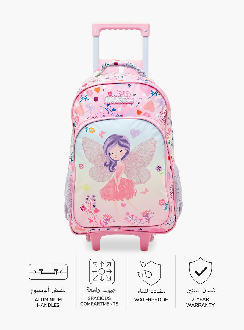 Must Unicorn Print 16-inch Trolley Backpack with Lunch Bag and Pencil Pouch-school-bagsandbackpacks-sets-image-4