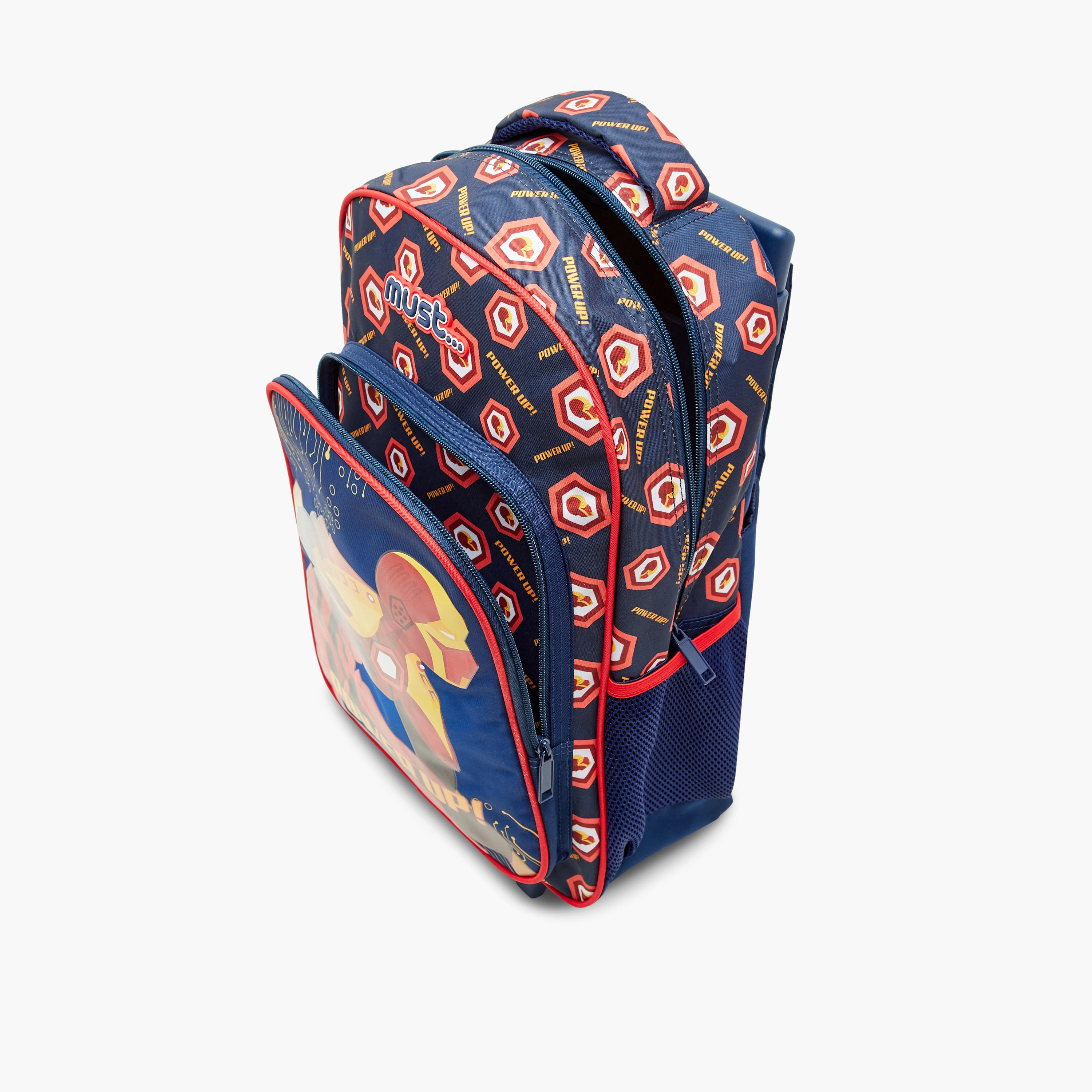 طقم شنطة ظهر ترولي 16 بوصة بطبعات 5 قطع من ماست- 43x30x13 سم-school-bagsandbackpacks-trolleybags-image-11