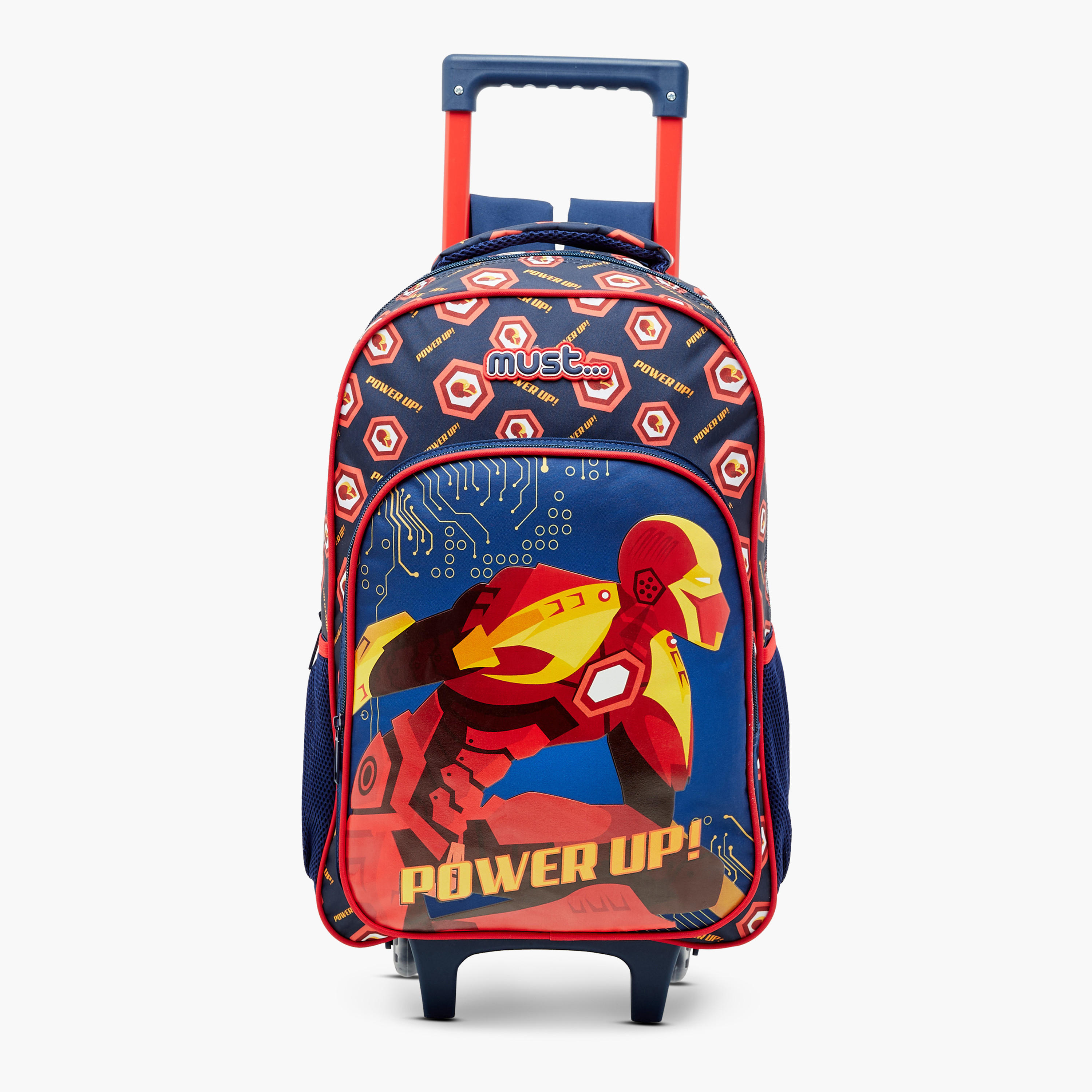 طقم شنطة ظهر ترولي 16 بوصة بطبعات 5 قطع من ماست- 43x30x13 سم-school-bagsandbackpacks-trolleybags-image-2