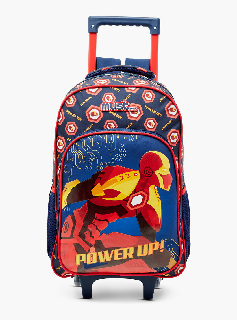 طقم شنطة ظهر ترولي 16 بوصة بطبعات 5 قطع من ماست- 43x30x13 سم-school-bagsandbackpacks-trolleybags-image-2
