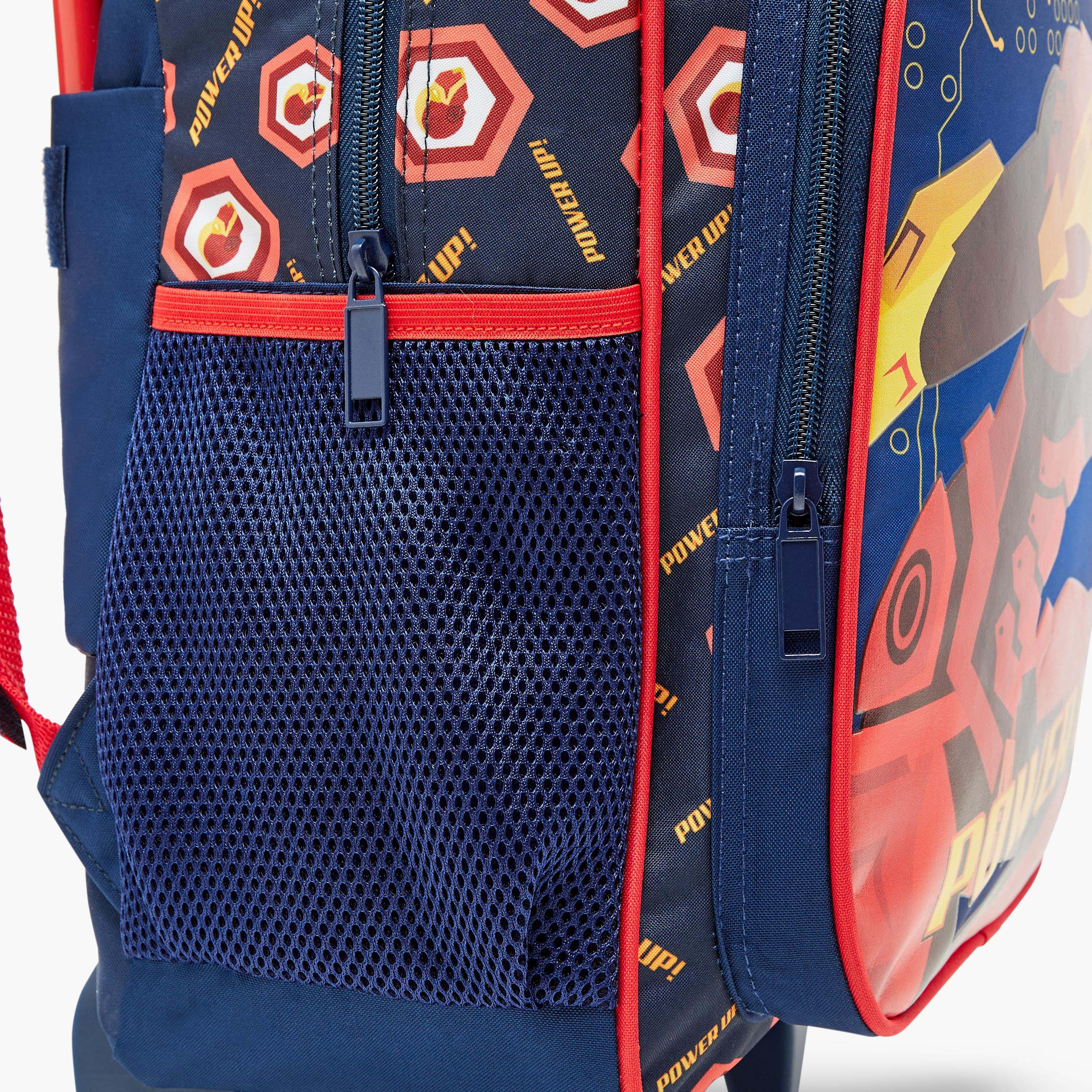 طقم شنطة ظهر ترولي 16 بوصة بطبعات 5 قطع من ماست- 43x30x13 سم-school-bagsandbackpacks-trolleybags-image-8