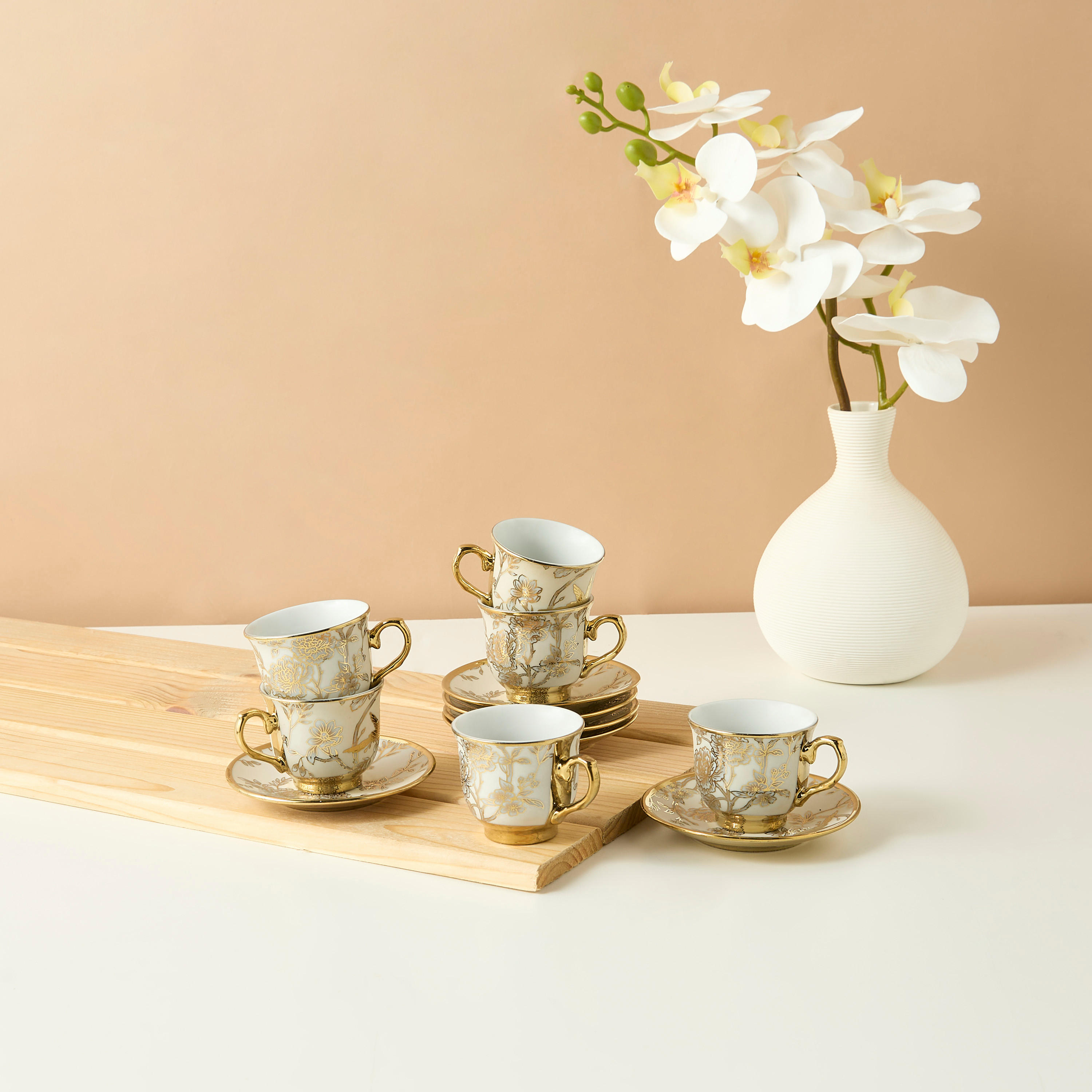 Zahra 12-Piece Porcelain Coffee Set - 90 ml-household-dining-teaandcoffee-teaandcoffeesets-image-1