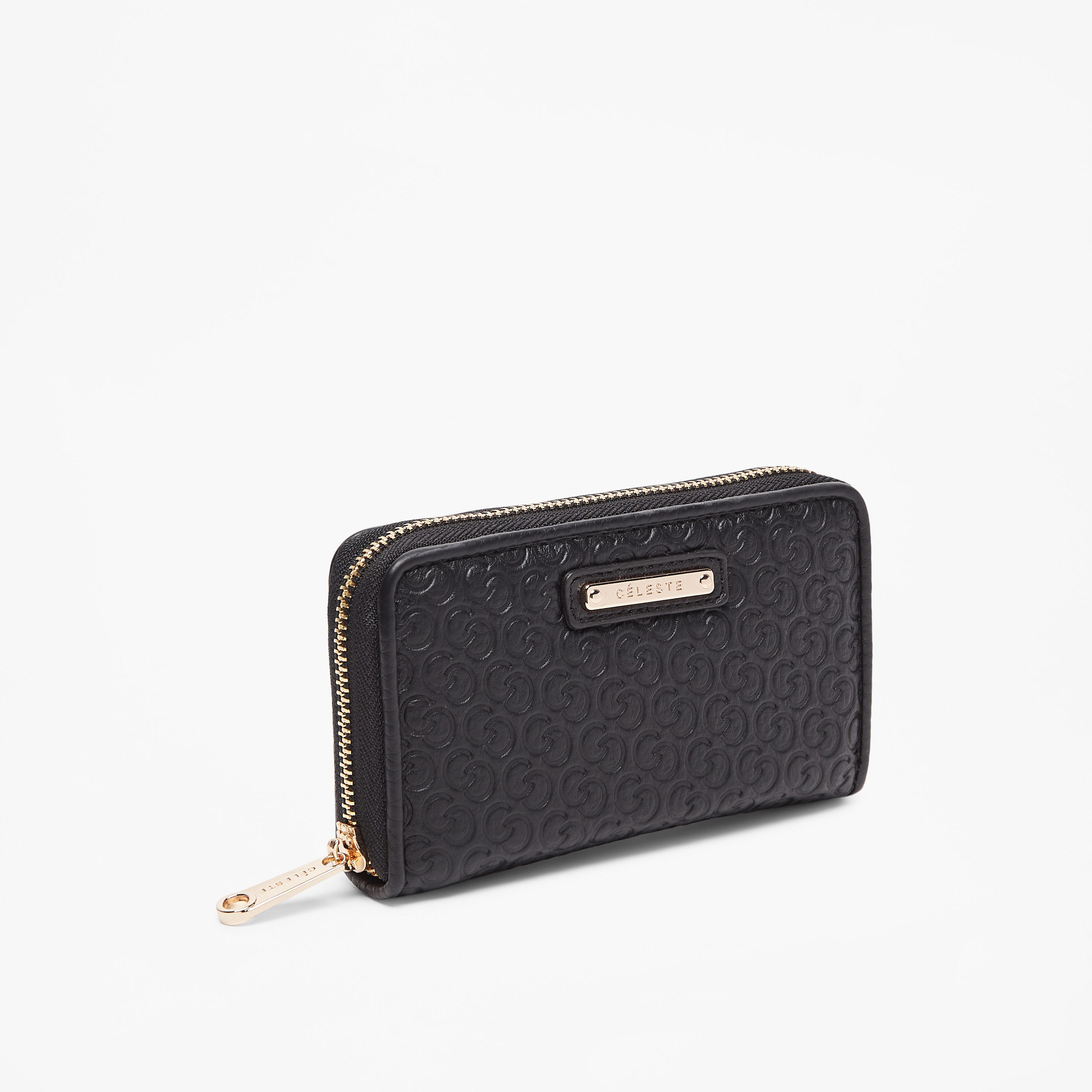 محفظة بسحاب إغلاق دائري ونقوش مونوجرام من سيليست-women-bagsandwallets-wallets-image-2