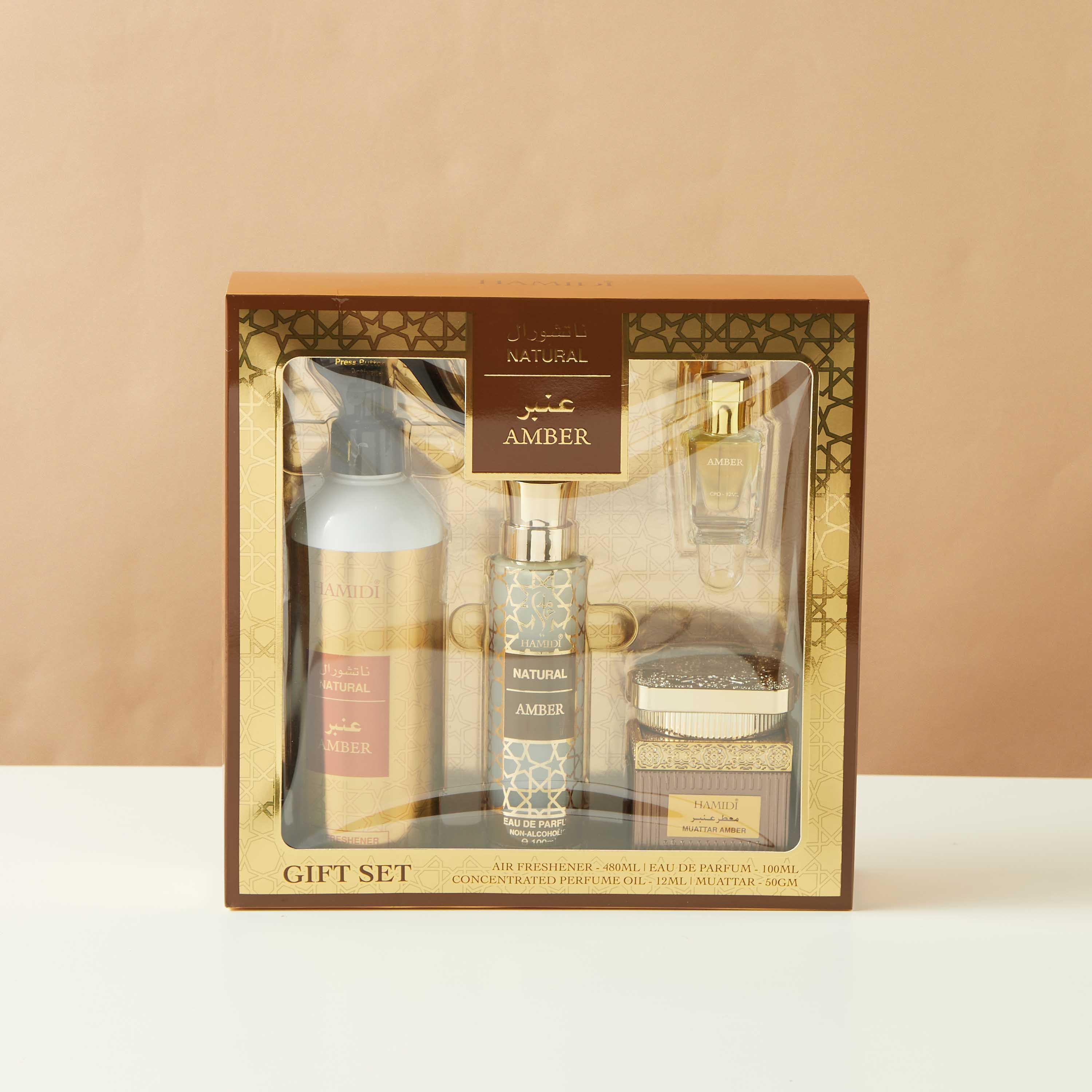 Hamidi Amber 4-Piece Fragrance Gift Set-household-homefragrance-fragrancegiftset-image-1