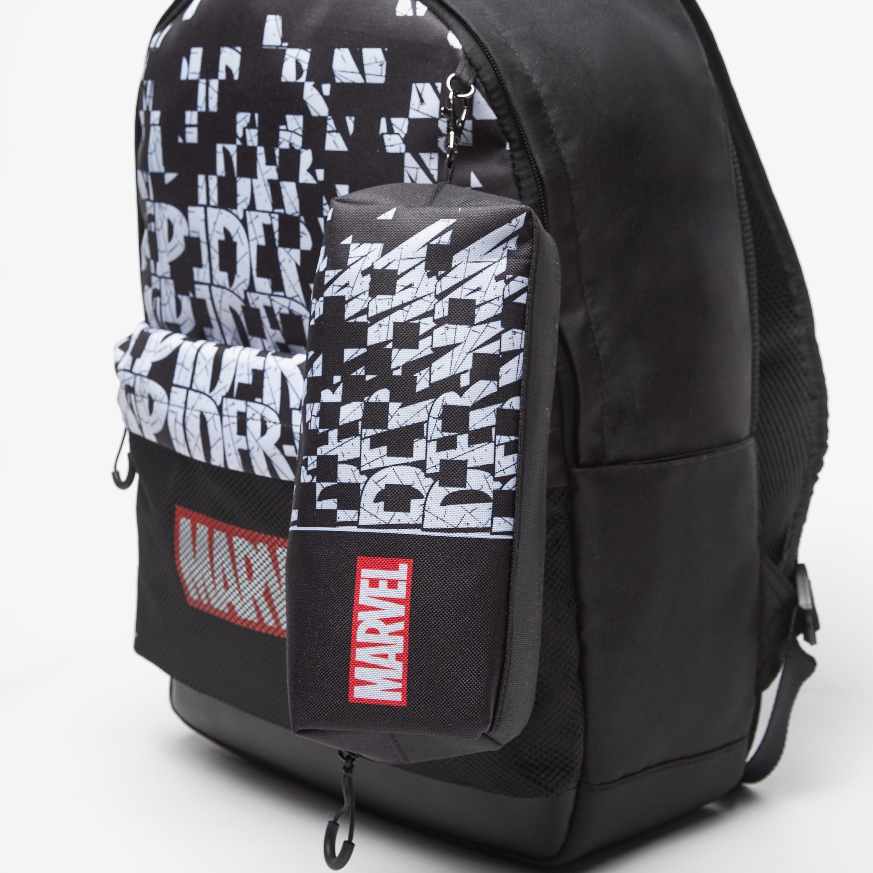 Spiderman Printed Marvel Backpack with Pencil Pouch-school-bagsandbackpacks-sets-image-6