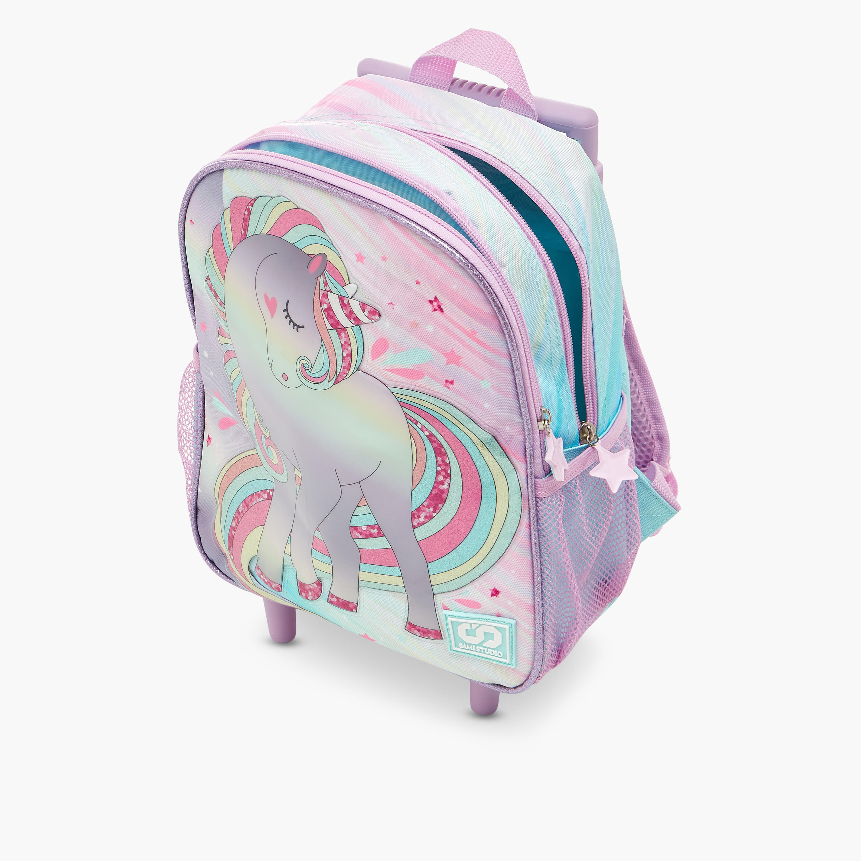 شنطة ظهر ترولي بطبعات مع شنطة غداء ومقلمة من سامي ستوديو 12 بوصة- 31x23x10 سم-school-bagsandbackpacks-sets-image-12
