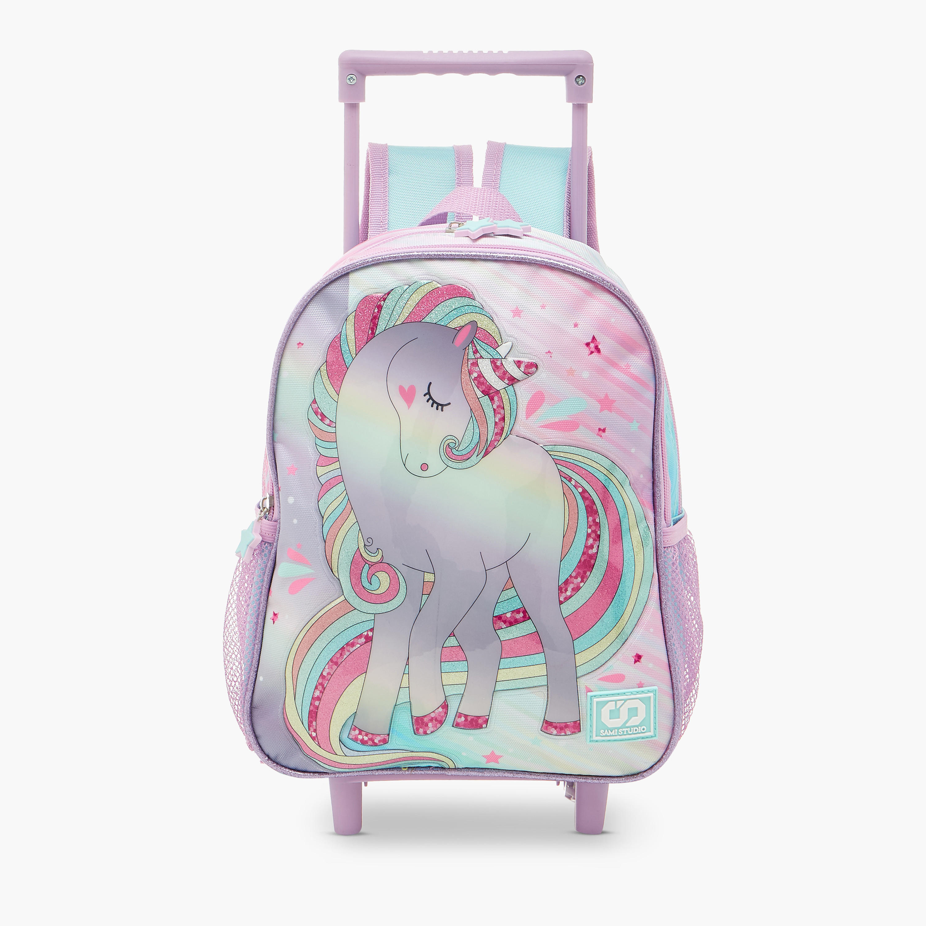 شنطة ظهر ترولي بطبعات مع شنطة غداء ومقلمة من سامي ستوديو 12 بوصة- 31x23x10 سم-school-bagsandbackpacks-sets-image-2