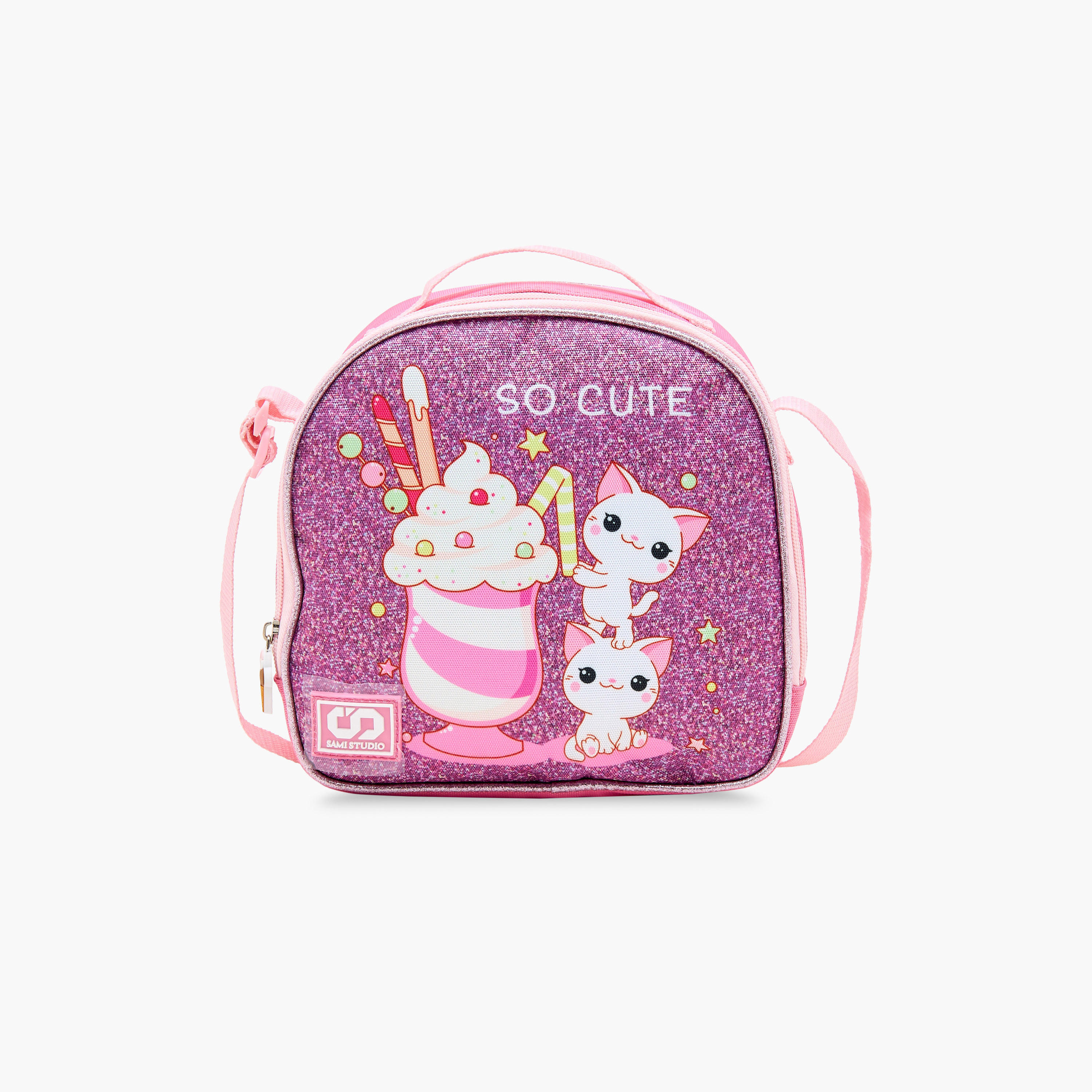 شنطة ظهر ترولي 12 بوصة بِطبعات مع شنطة غداء ومقلمة من سامي ستوديو-school-bagsandbackpacks-sets-image-13
