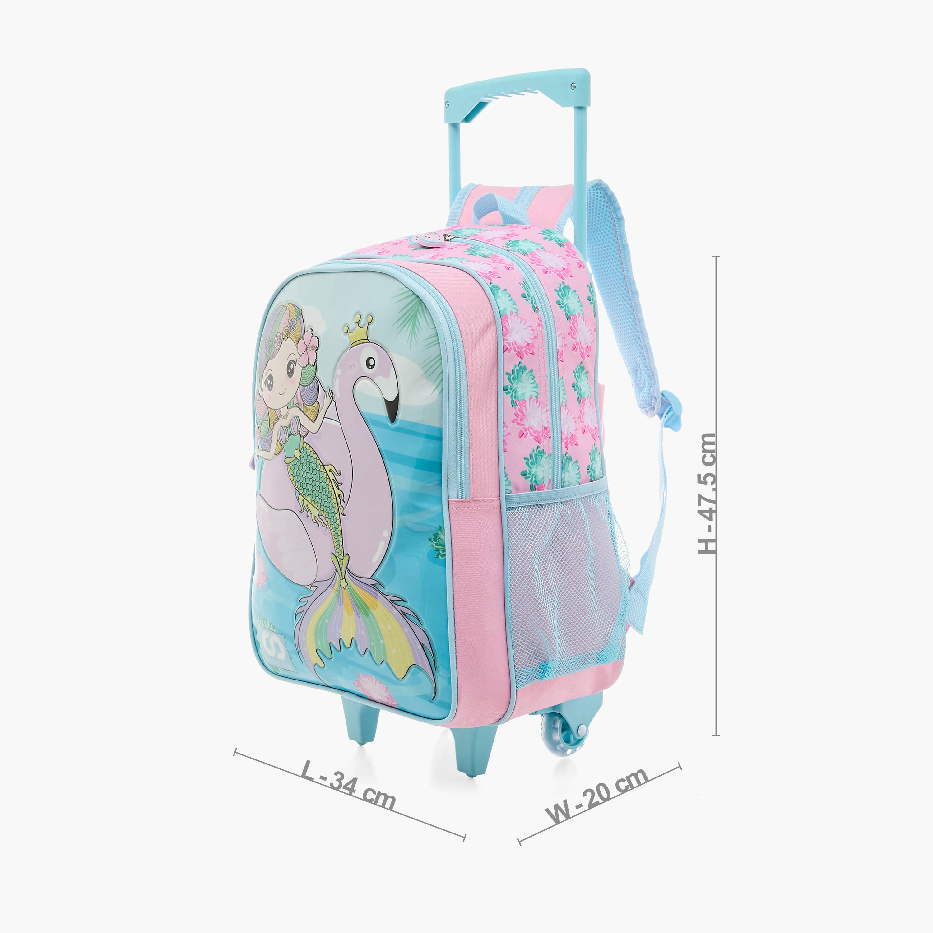 Must 5-Piece Princess Print 16-inch Trolley Backpack Set - 43x30x13 cms-school-bagsandbackpacks-trolleybags-image-2