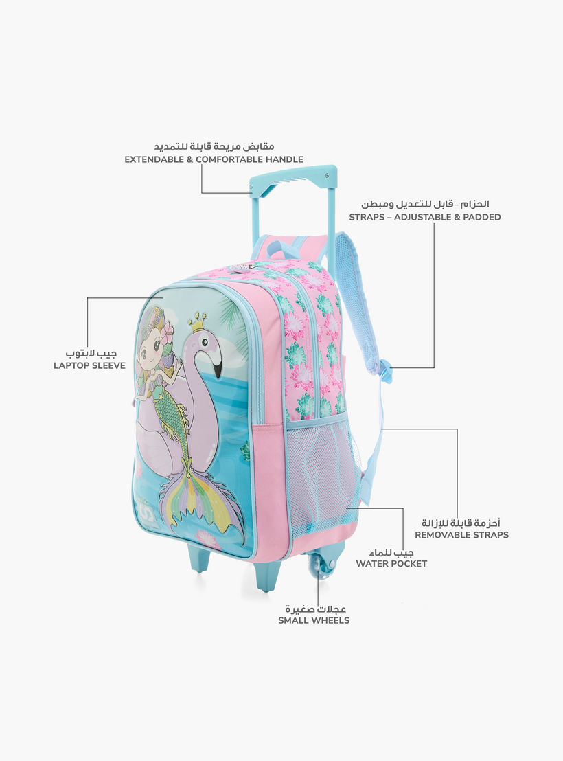 طقم شنطة ظهر ترولي 16 بوصة بطبعات الأميرات 5 قطع من ماست- 43x30x13 سم-school-bagsandbackpacks-trolleybags-image-6