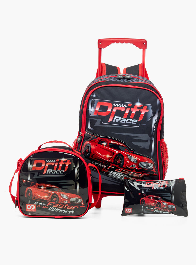 SAMI STUDIO Graphic Print 3-Piece Trolley Backpack Set - 49x42x36 cms-school-bagsandbackpacks-sets-image-1
