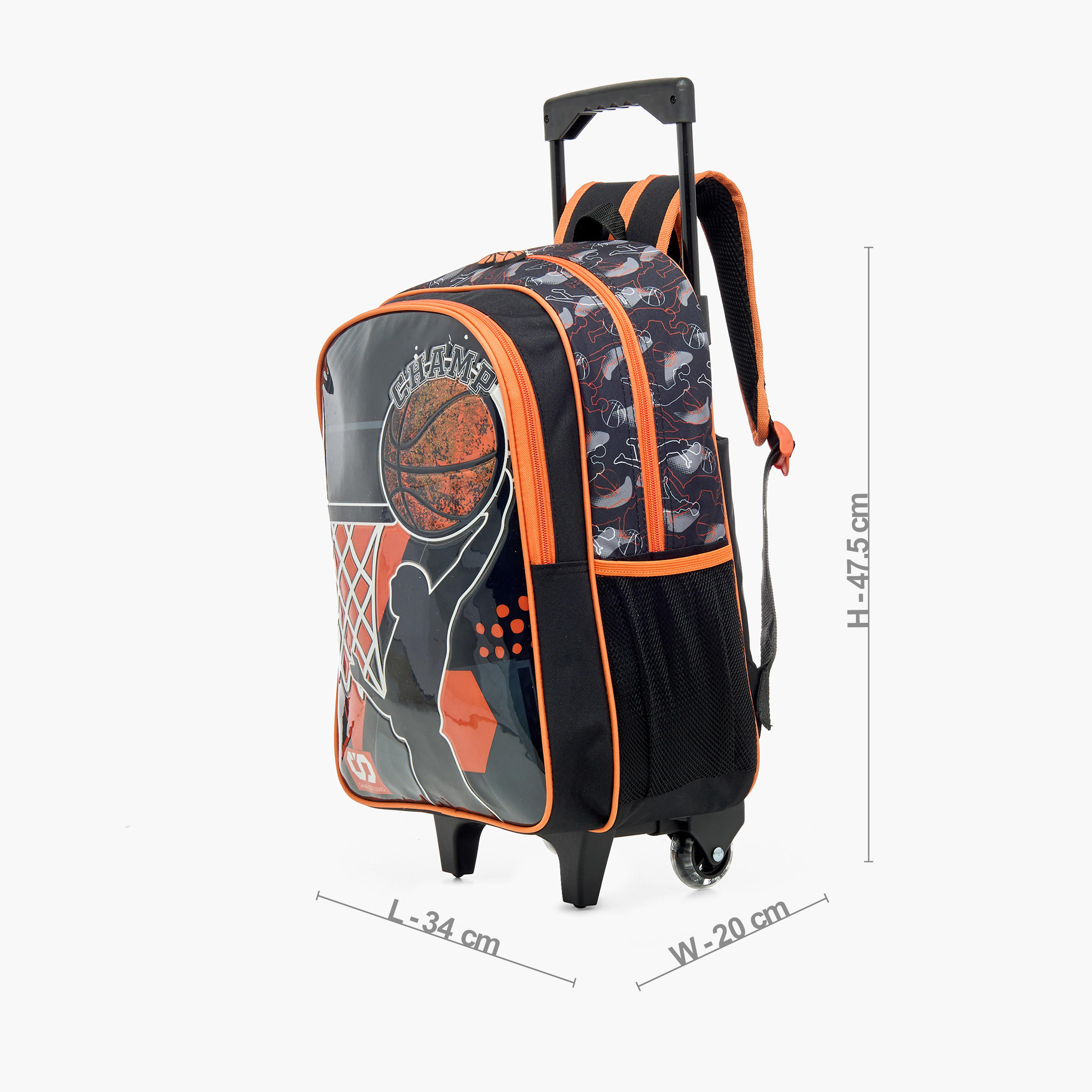 SAMI STUDIO 5-Piece Printed Trolley Backpack Set - 34x20x48 cms-school-bagsandbackpacks-trolleybags-image-2