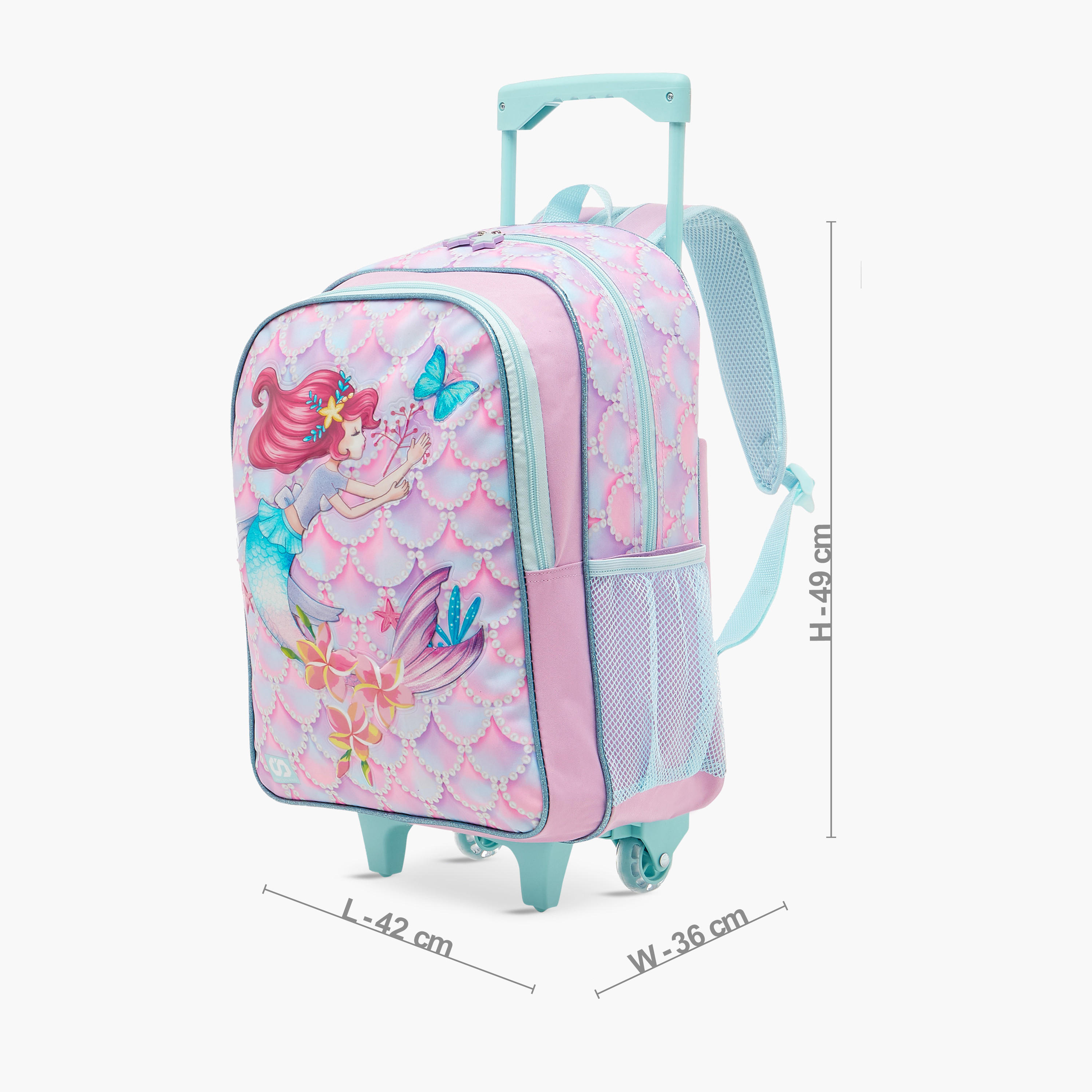 شنطة ظهر ترولي بطبعات مع شنطة غداء ومقلمة من ماست - 43X30X13 سم-school-bagsandbackpacks-sets-image-3