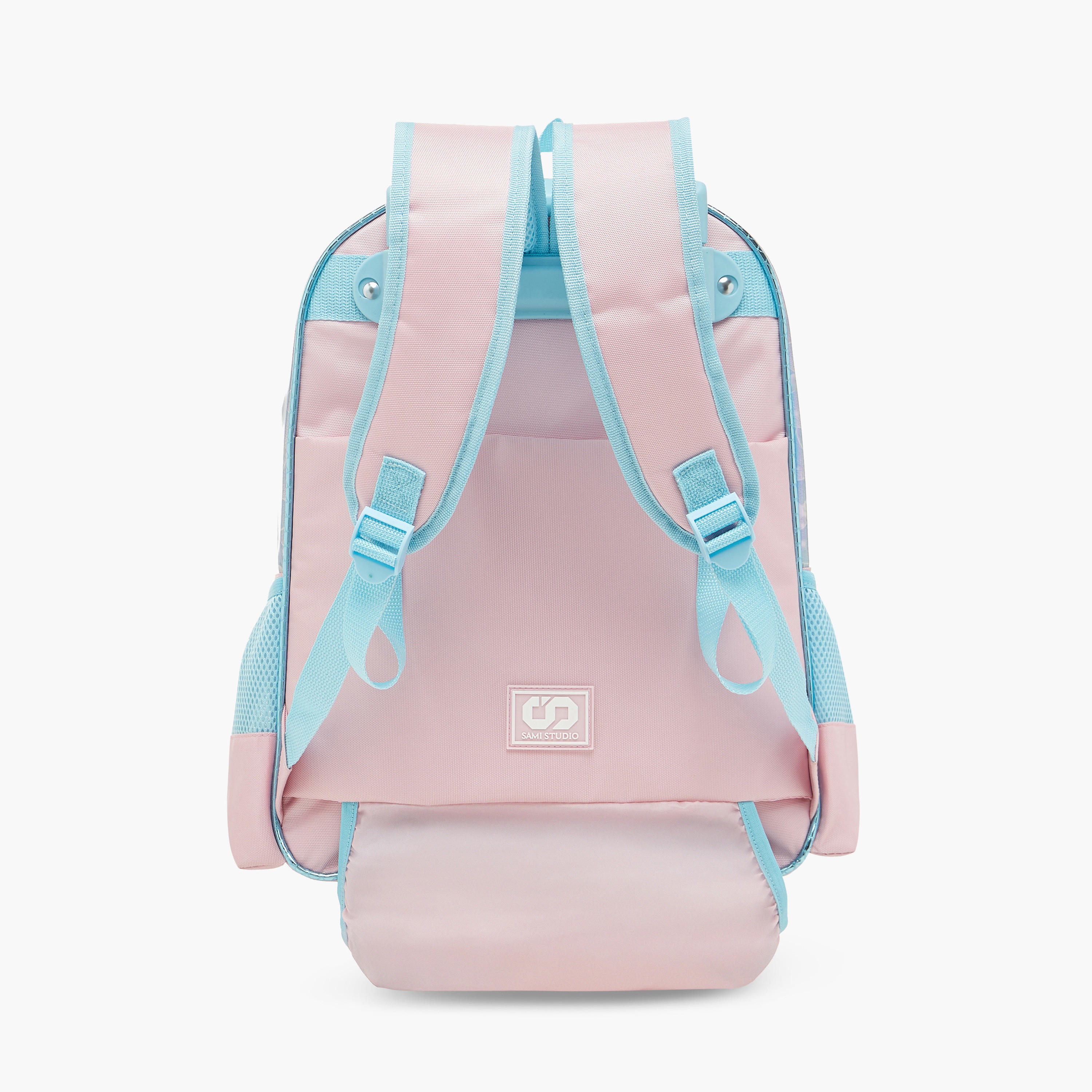 شنطة ظهر ترولي بطبعات حورية البحر ومقبض قابل للسحب من سامي ستوديو - 33x14x45 سم-school-bagsandbackpacks-trolleybags-image-5