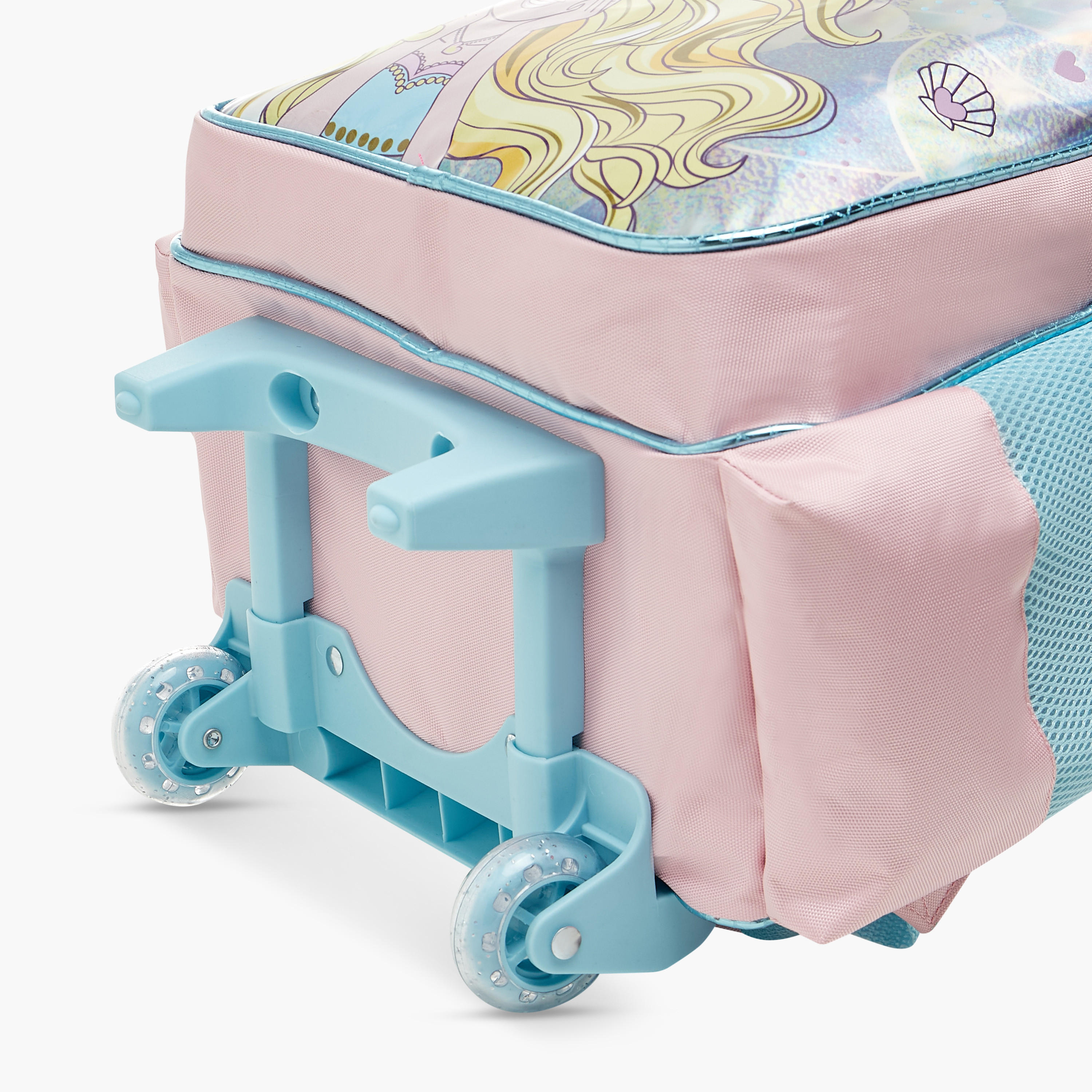 شنطة ظهر ترولي بطبعات حورية البحر ومقبض قابل للسحب من سامي ستوديو - 33x14x45 سم-school-bagsandbackpacks-trolleybags-image-9
