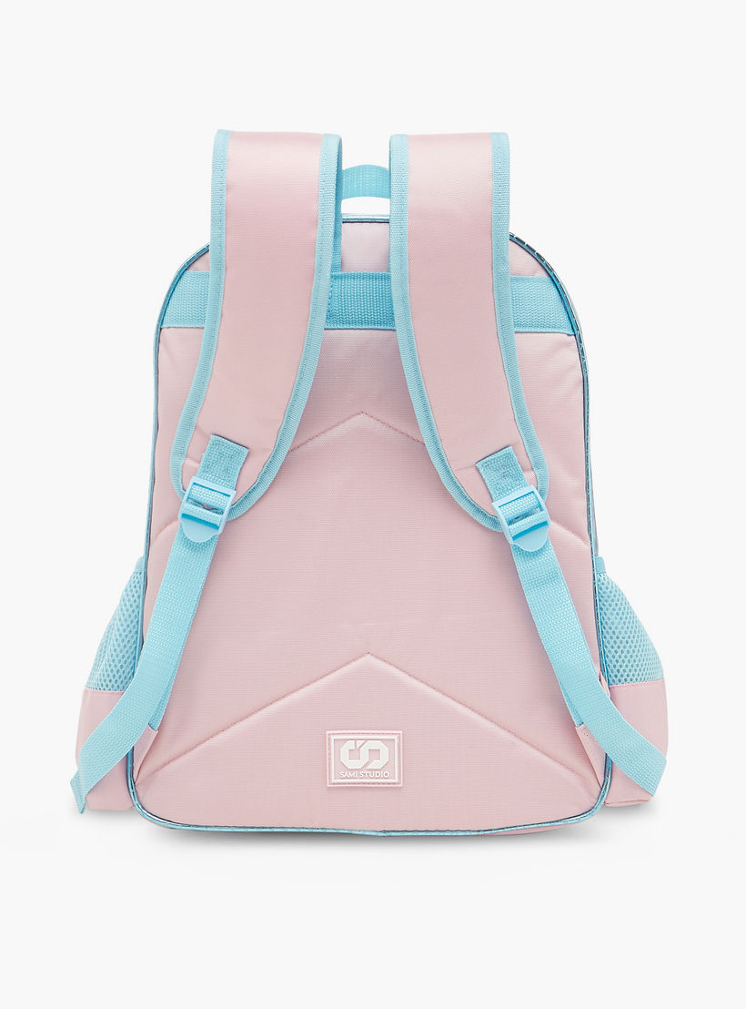 شنطة ظهر بطبعات حورية البحر وحمّالات قابلة للتعديل من سامي ستوديو - 33x14x45 سم-school-bagsandbackpacks-backpacks-image-3