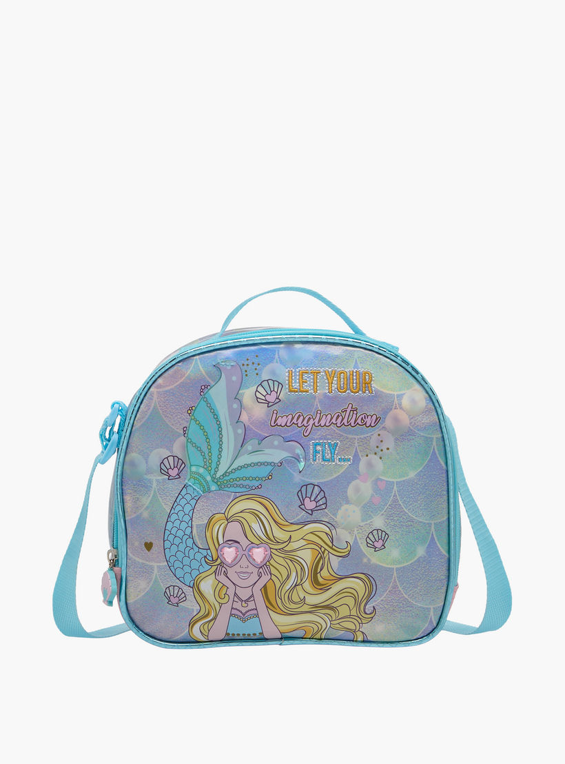 SAMI STUDIO Mermaid Print Lunch Bag with Adjustable Strap-school-lunchessentials-lunchbags-image-1