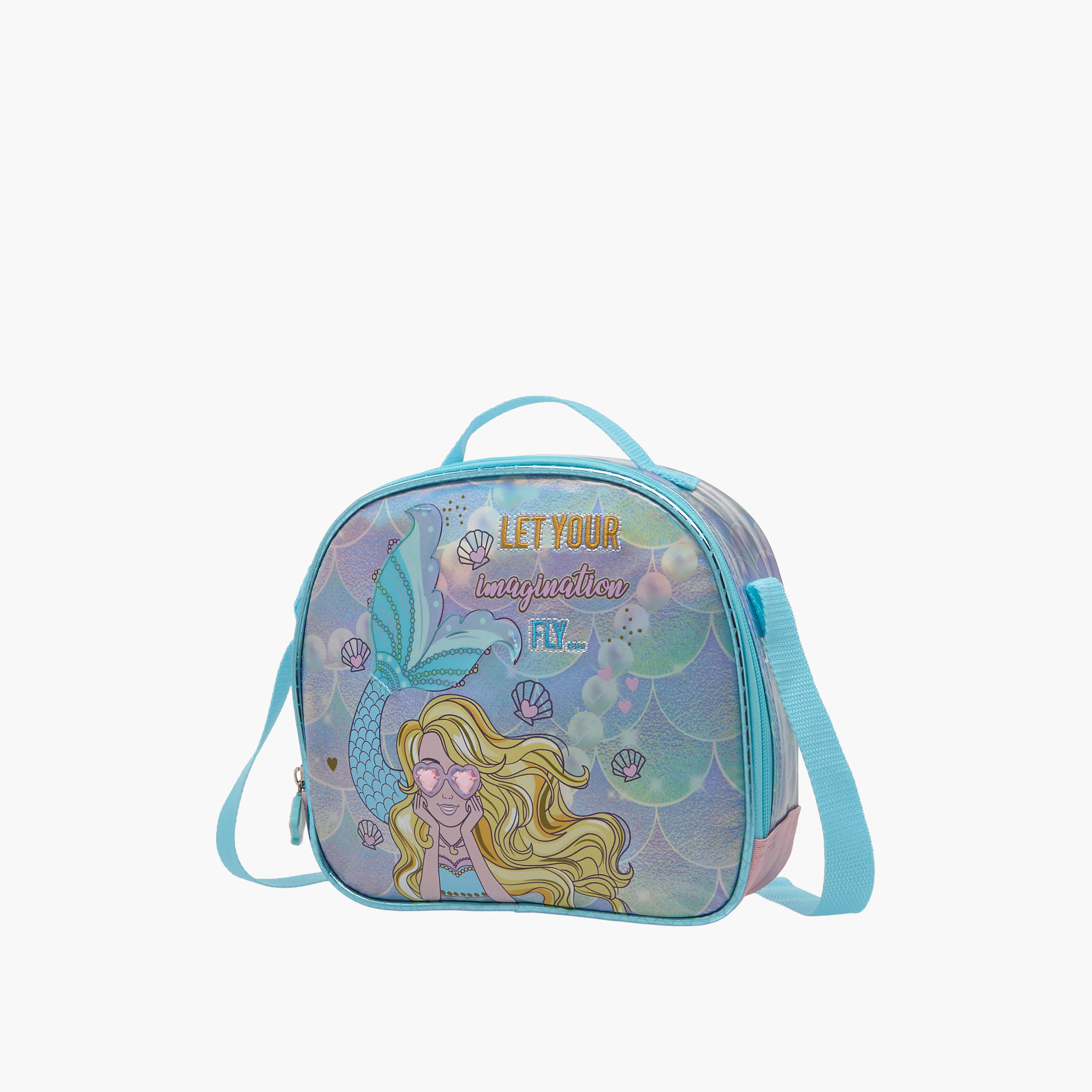 SAMI STUDIO Mermaid Print Lunch Bag with Adjustable Strap-school-lunchessentials-lunchbags-image-2