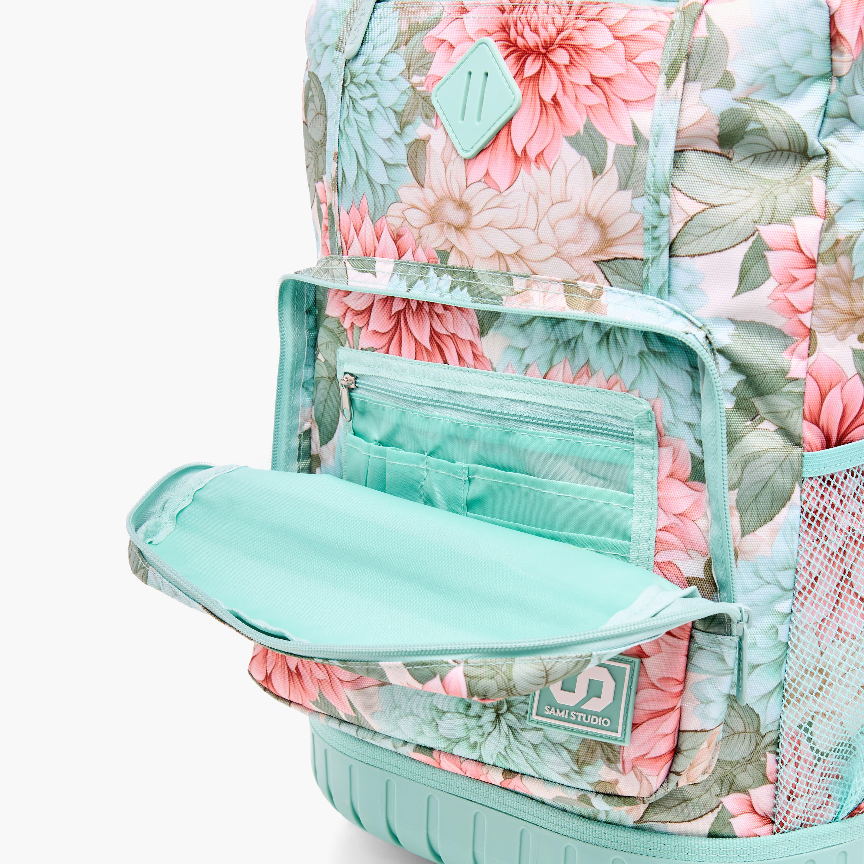 SAMI STUDIO Floral Print 18-inch Trolley Backpack with Adjustable Straps - 43x32x18 cms-school-bagsandbackpacks-trolleybags-image-11
