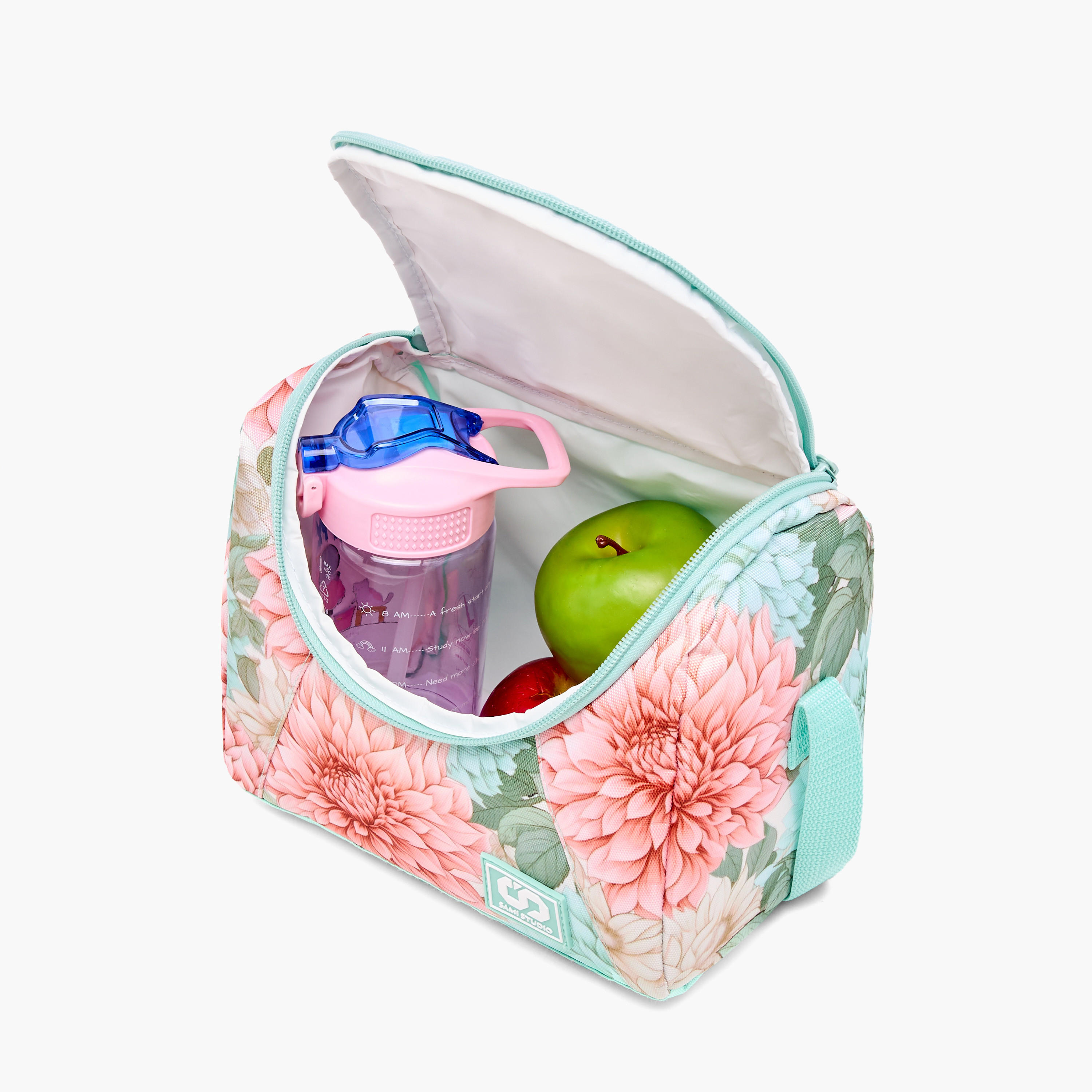 SAMI STUDIO Floral Print Lunch Bag with Adjustable Strap and Zip Closure-school-lunchessentials-lunchbags-image-7