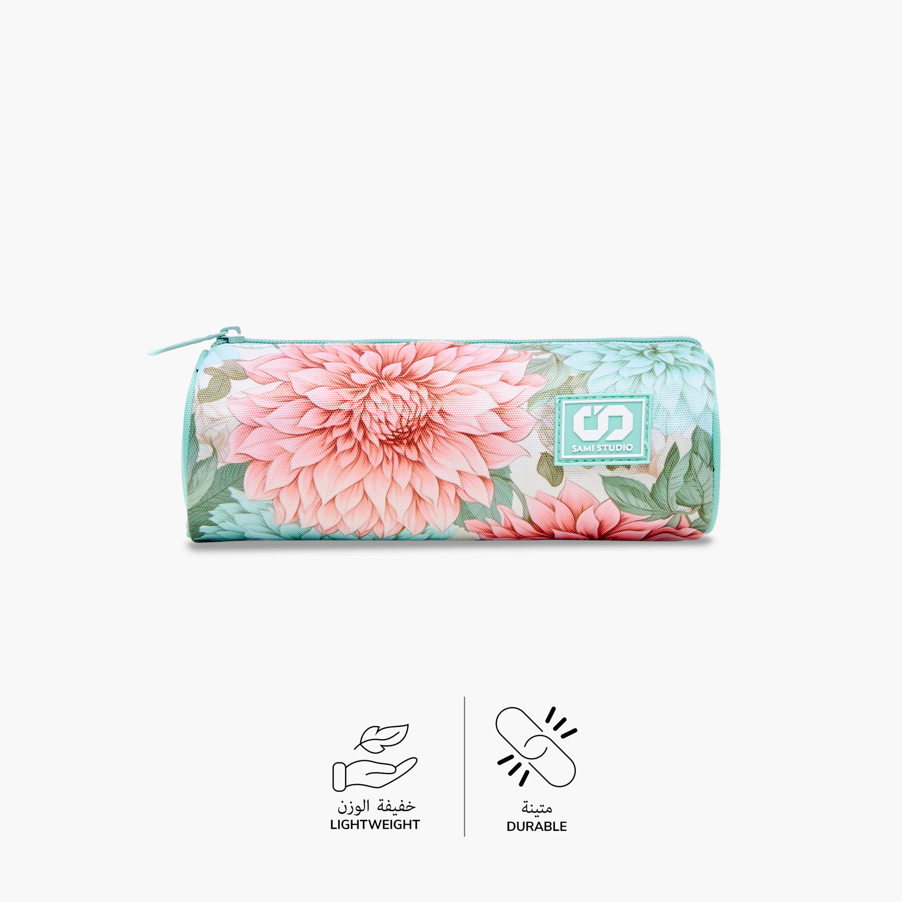 مقلمة بسحاب إغلاق وطبعات أزهار من سامي ستوديو-school-stationery-pencilcases-image-4