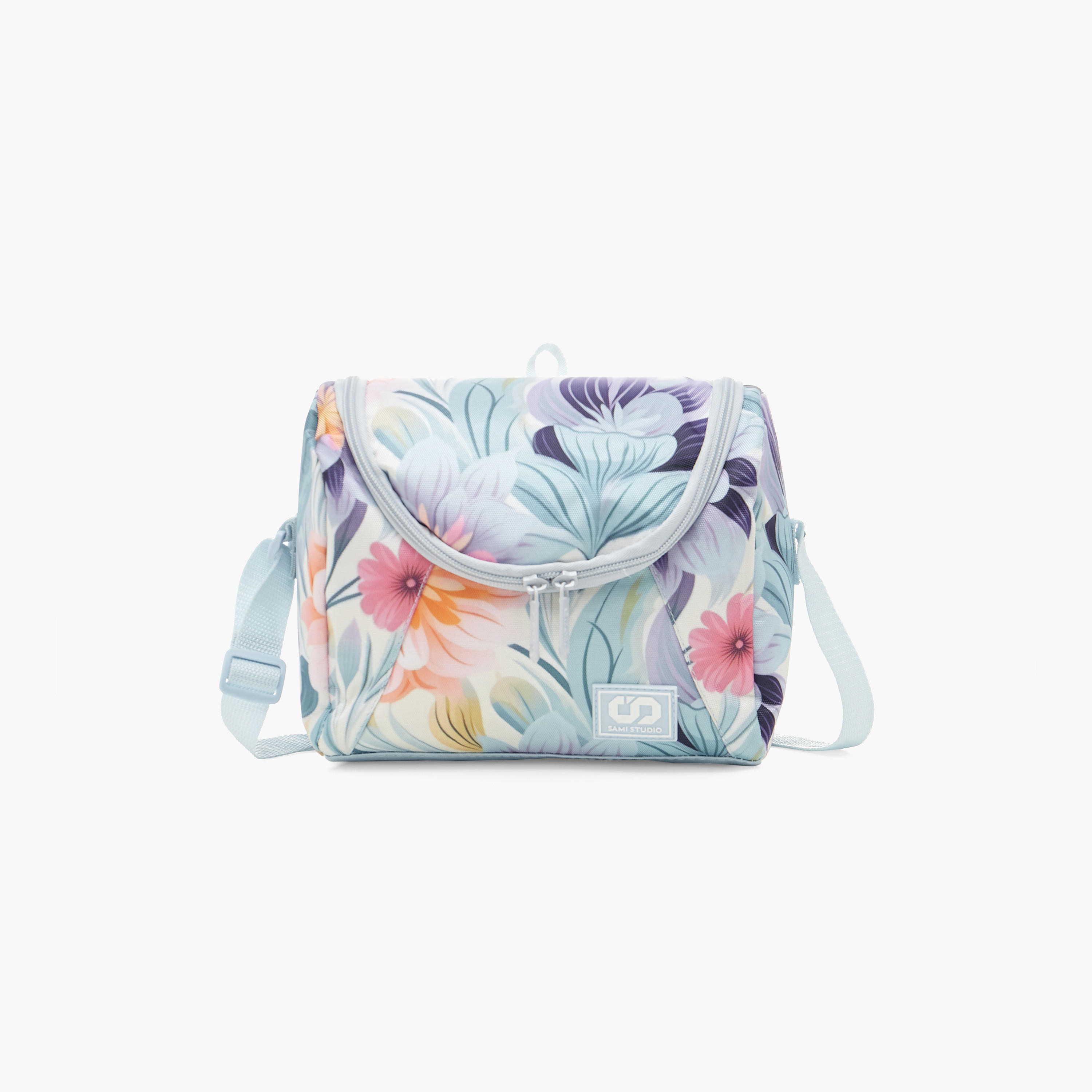SAMI STUDIO Floral Print Lunch Bag with Adjustable Straps-school-lunchessentials-lunchbags-image-1