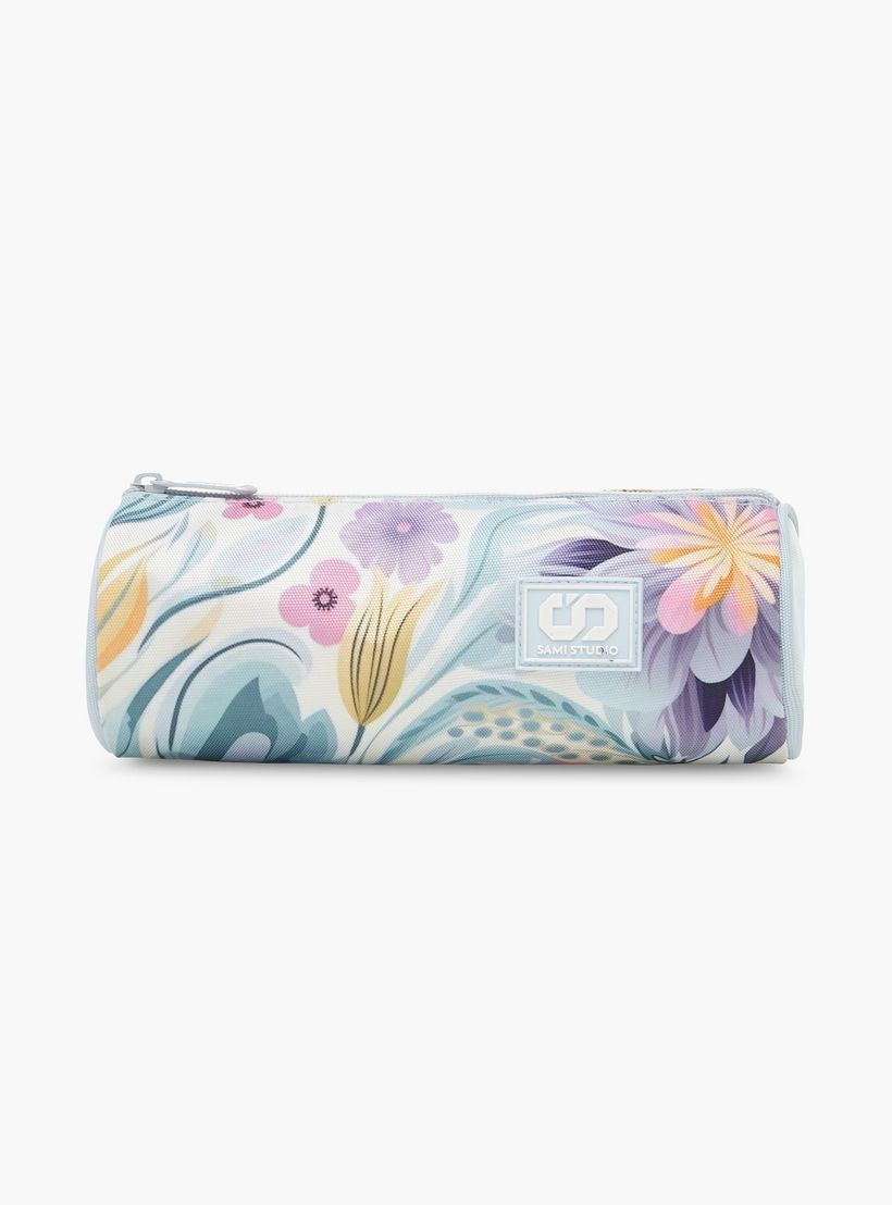 مقلمة بسحاب إغلاق وطبعات أزهار من سامي ستوديو-school-stationery-pencilcases-image-1