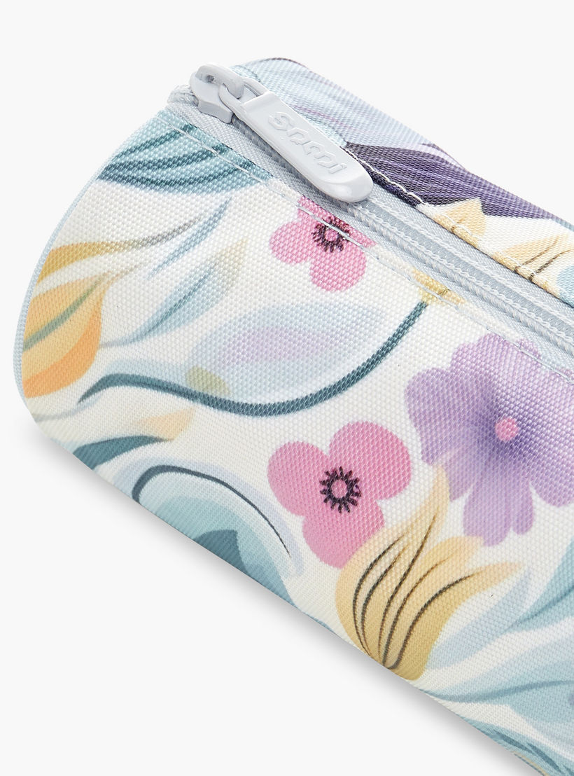 مقلمة بسحاب إغلاق وطبعات أزهار من سامي ستوديو-school-stationery-pencilcases-image-3