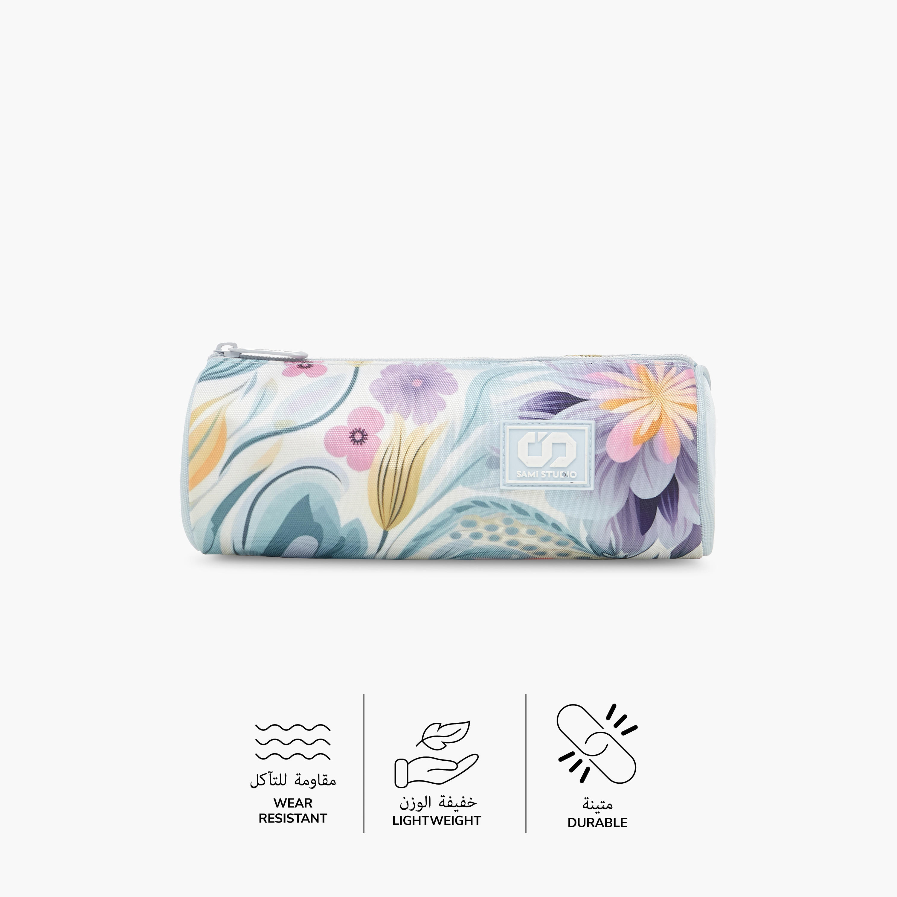 مقلمة بسحاب إغلاق وطبعات أزهار من سامي ستوديو-school-stationery-pencilcases-image-4