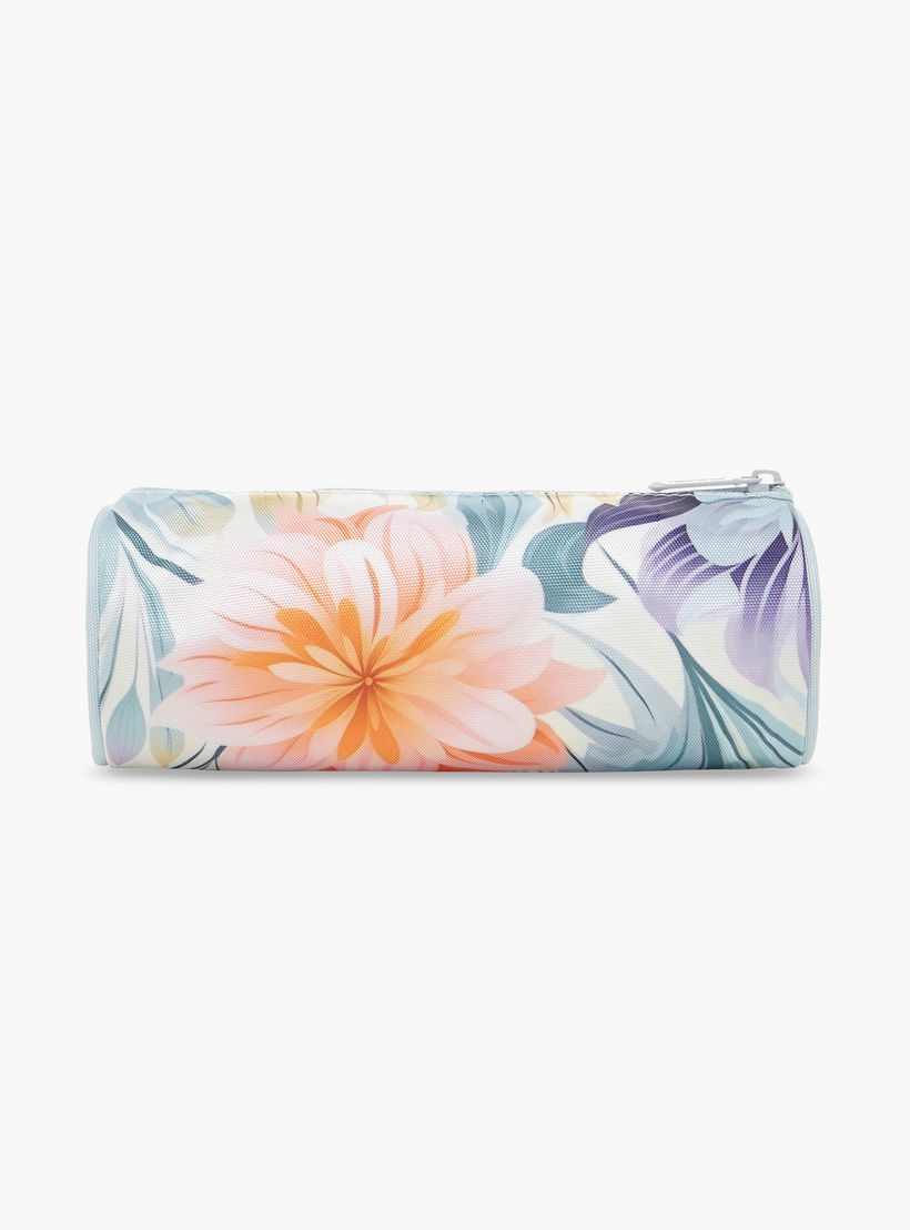 مقلمة بسحاب إغلاق وطبعات أزهار من سامي ستوديو-school-stationery-pencilcases-image-5