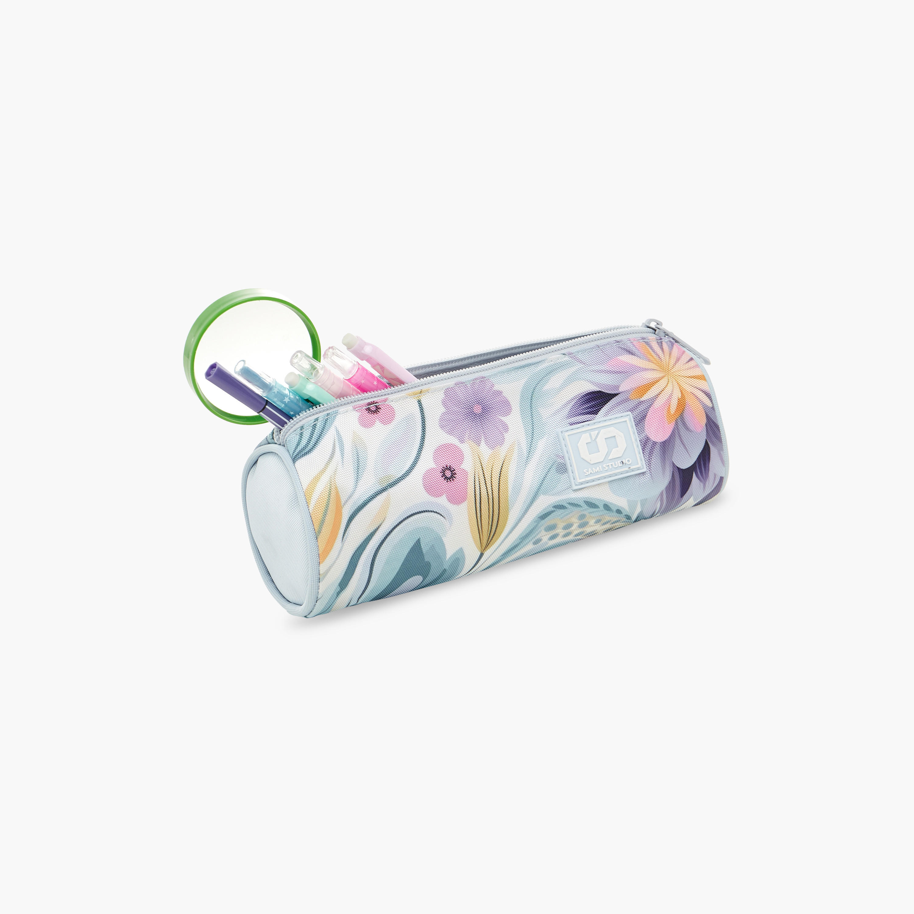 مقلمة بسحاب إغلاق وطبعات أزهار من سامي ستوديو-school-stationery-pencilcases-image-7