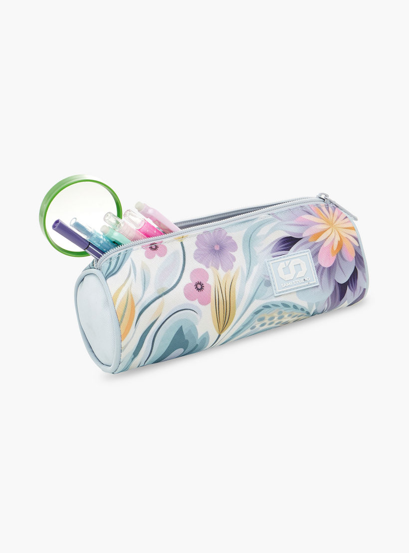 مقلمة بسحاب إغلاق وطبعات أزهار من سامي ستوديو-school-stationery-pencilcases-image-7