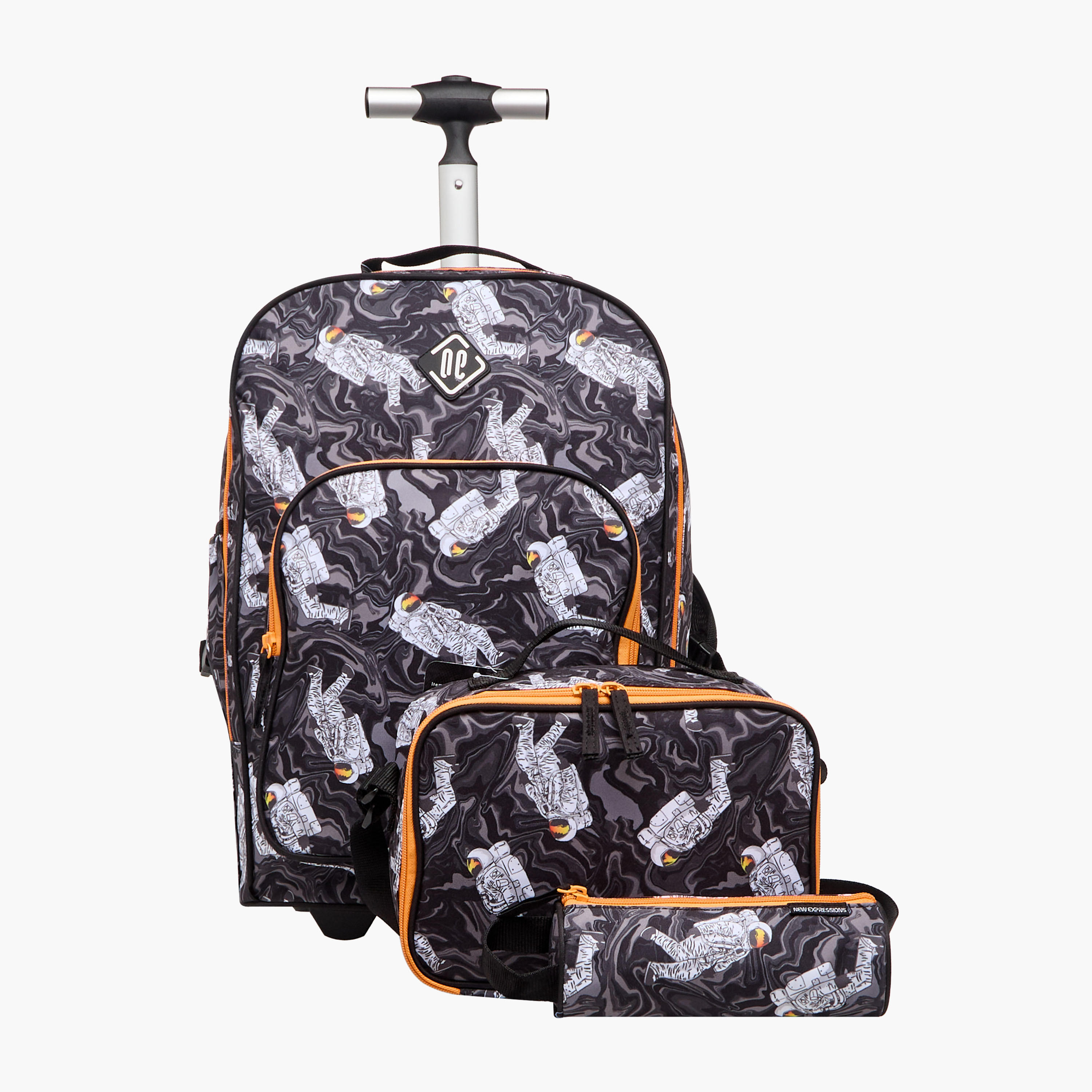Gamer Print Trolley Backpack with Lunch Bag and Pencil Pouch-school-bagsandbackpacks-sets-image-19
