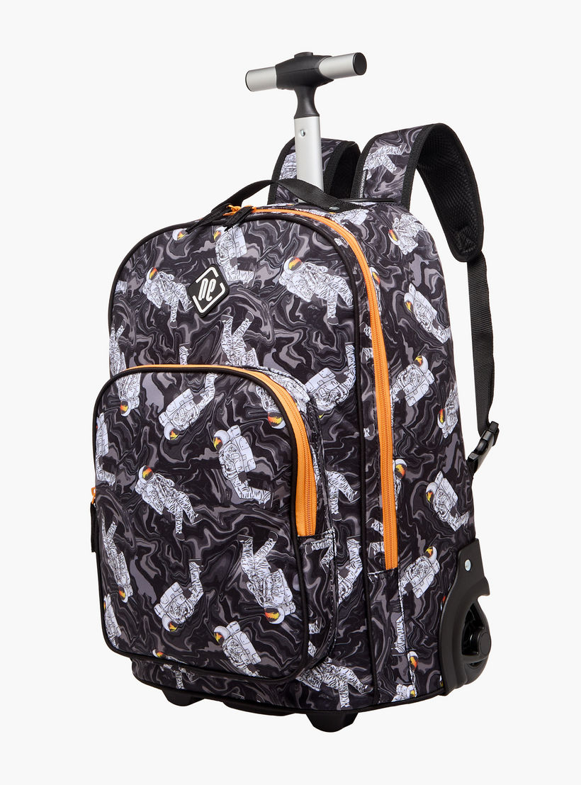 Gamer Print Trolley Backpack with Lunch Bag and Pencil Pouch-school-bagsandbackpacks-sets-image-4