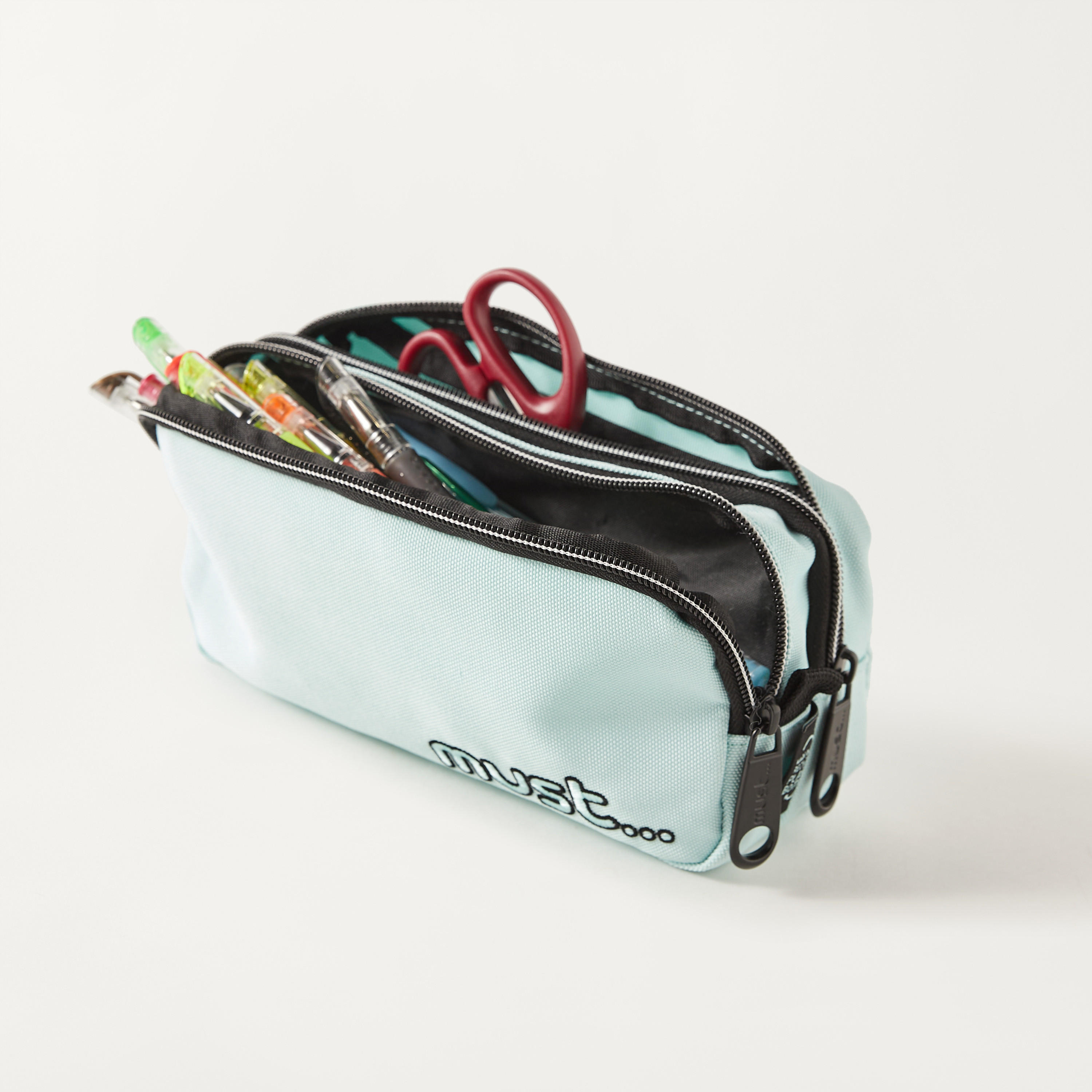 مقلمة مطرزة بقسمين وسحاب إغلاق من ماست-school-stationery-pencilcases-image-4