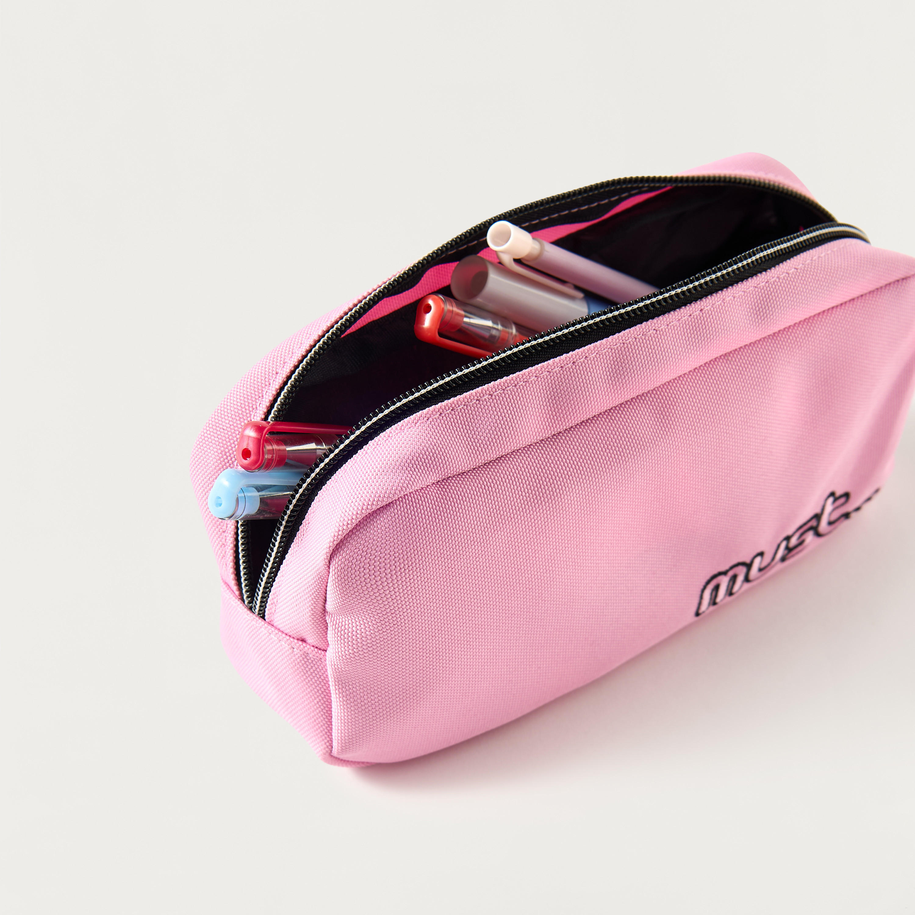 مقلمة مطرزة بسحاب إغلاق وقسمين من ماست-school-stationery-pencilcases-image-4