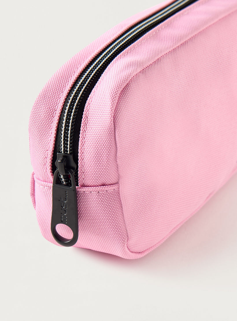 Must Embroidered 2-Compartment Pencil Pouch with Zip Closure-school-stationery-pencilcases-image-6