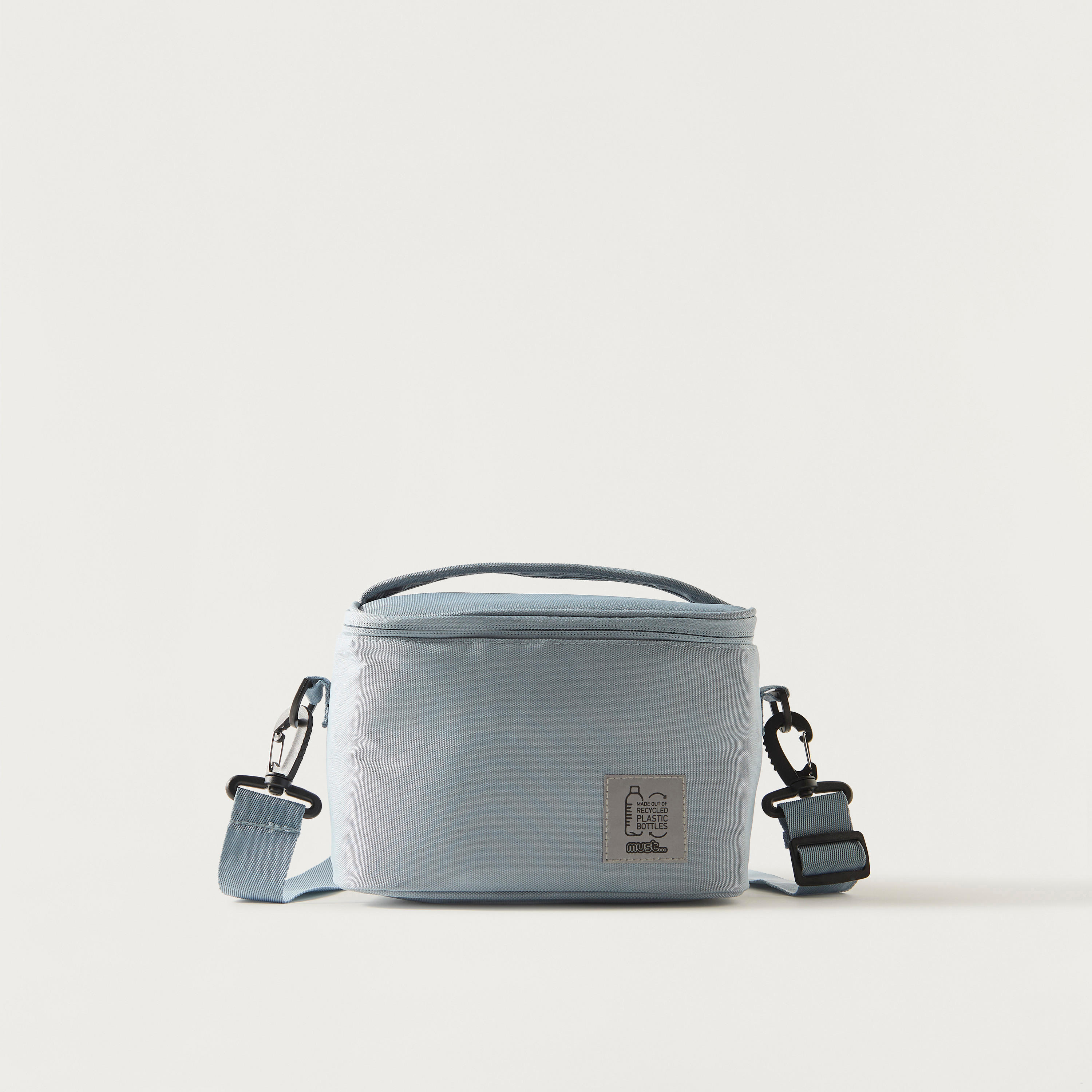 Must Solid Lunch Bag with Adjustable Strap and Zip Closure-school-lunchessentials-lunchbags-image-1