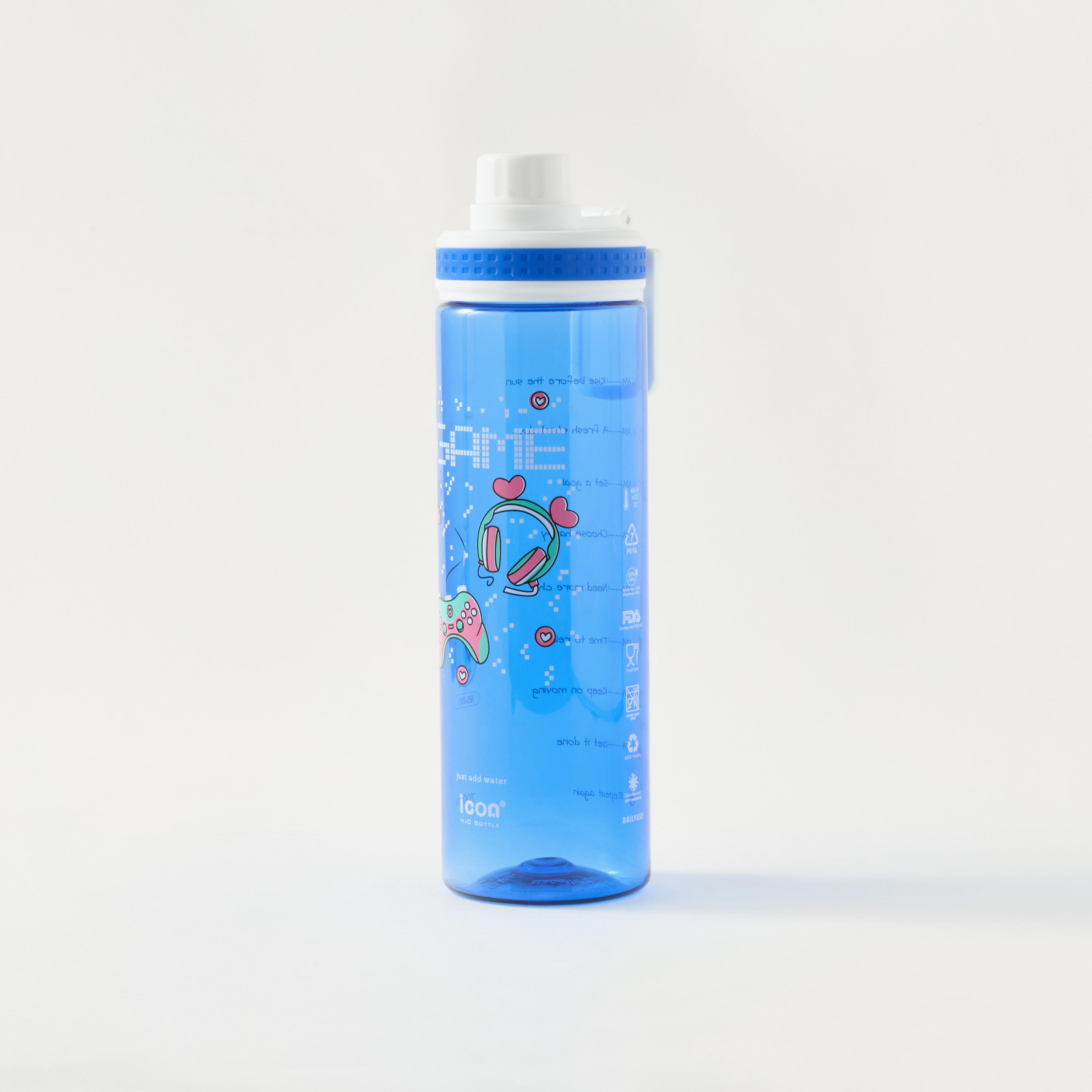 Icon Gaming Print Water Bottle with Spout Lid - 700 ml-school-waterbottles-image-1