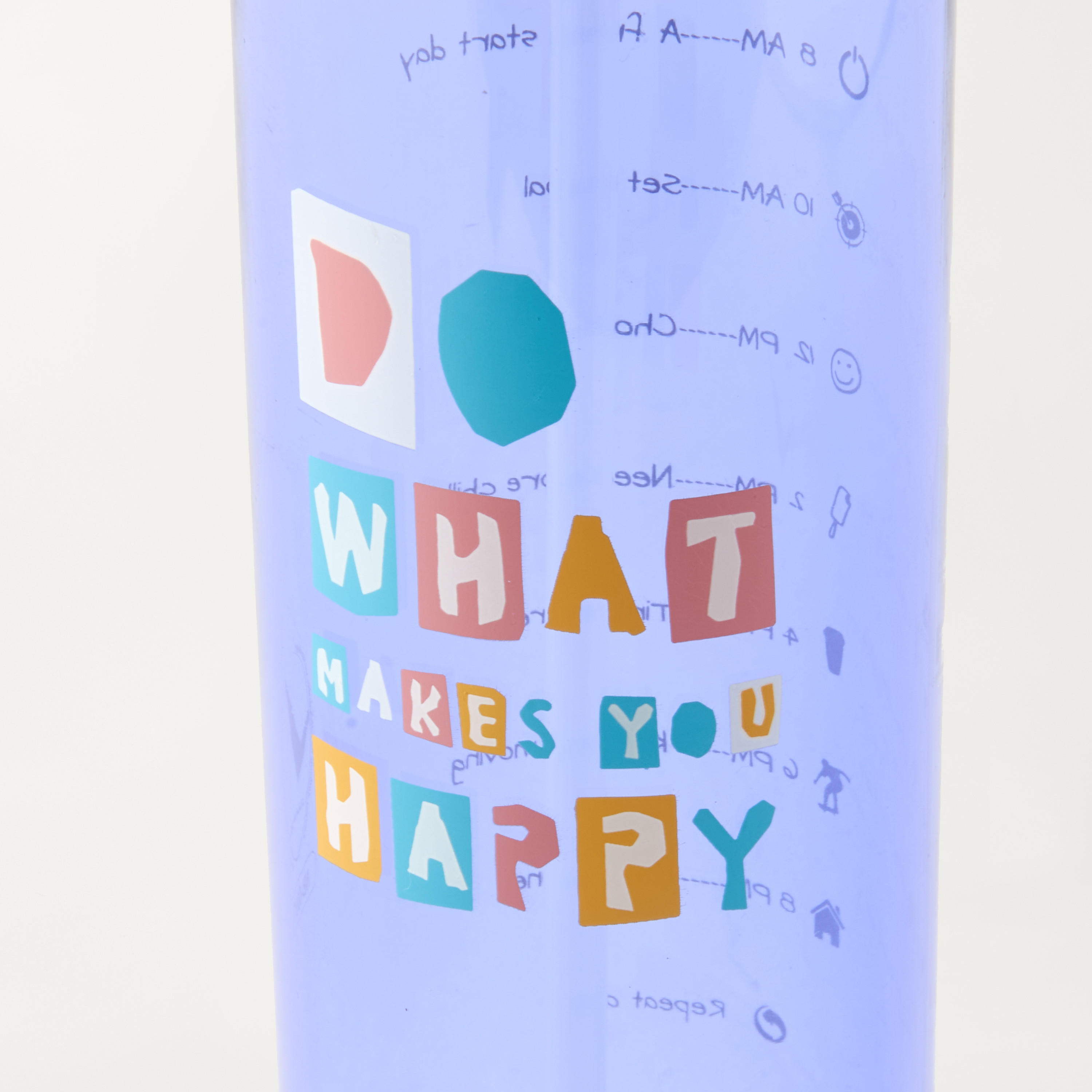 Icon Slogan Print Sipper Water Bottle with Flip Lid Closure - 700 ml-school-waterbottles-image-4