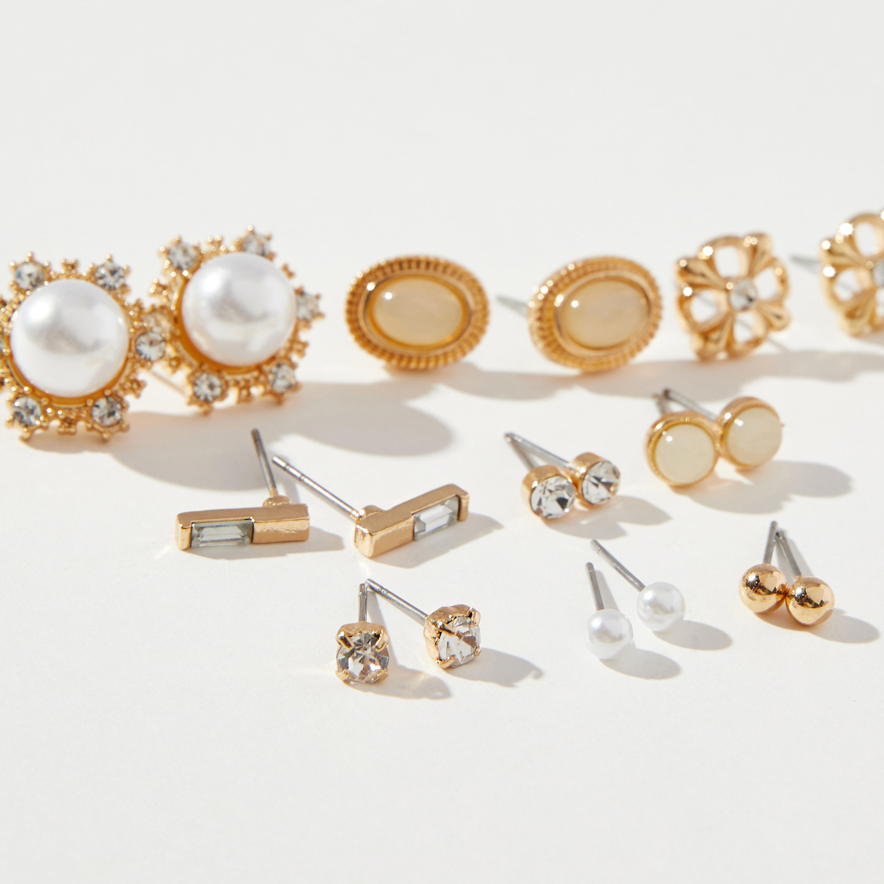 حلقان متنوعة - طقم من 9 زوج-women-watchesandjewellery-jewellery-earrings-image-3