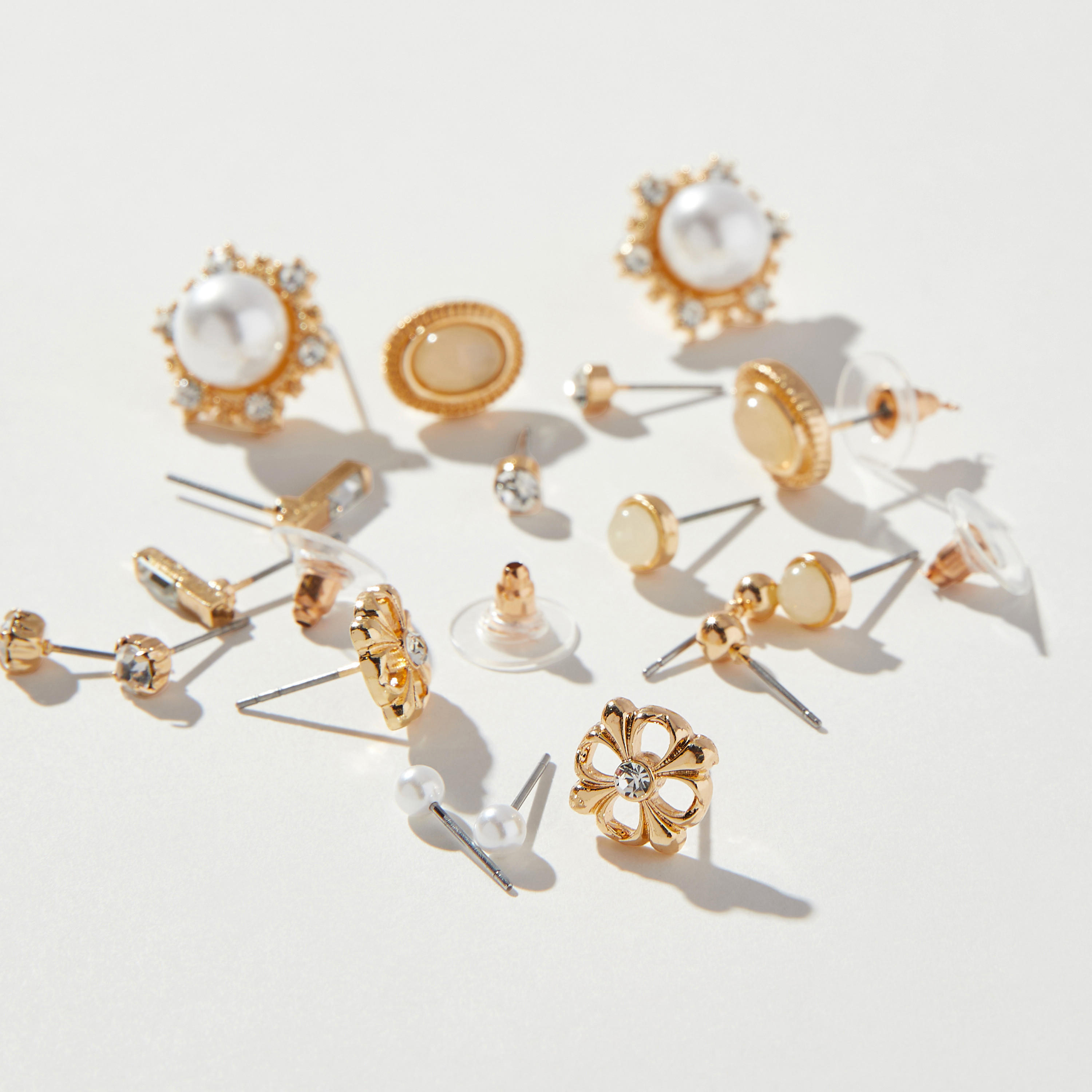 حلقان متنوعة - طقم من 9 زوج-women-watchesandjewellery-jewellery-earrings-image-4