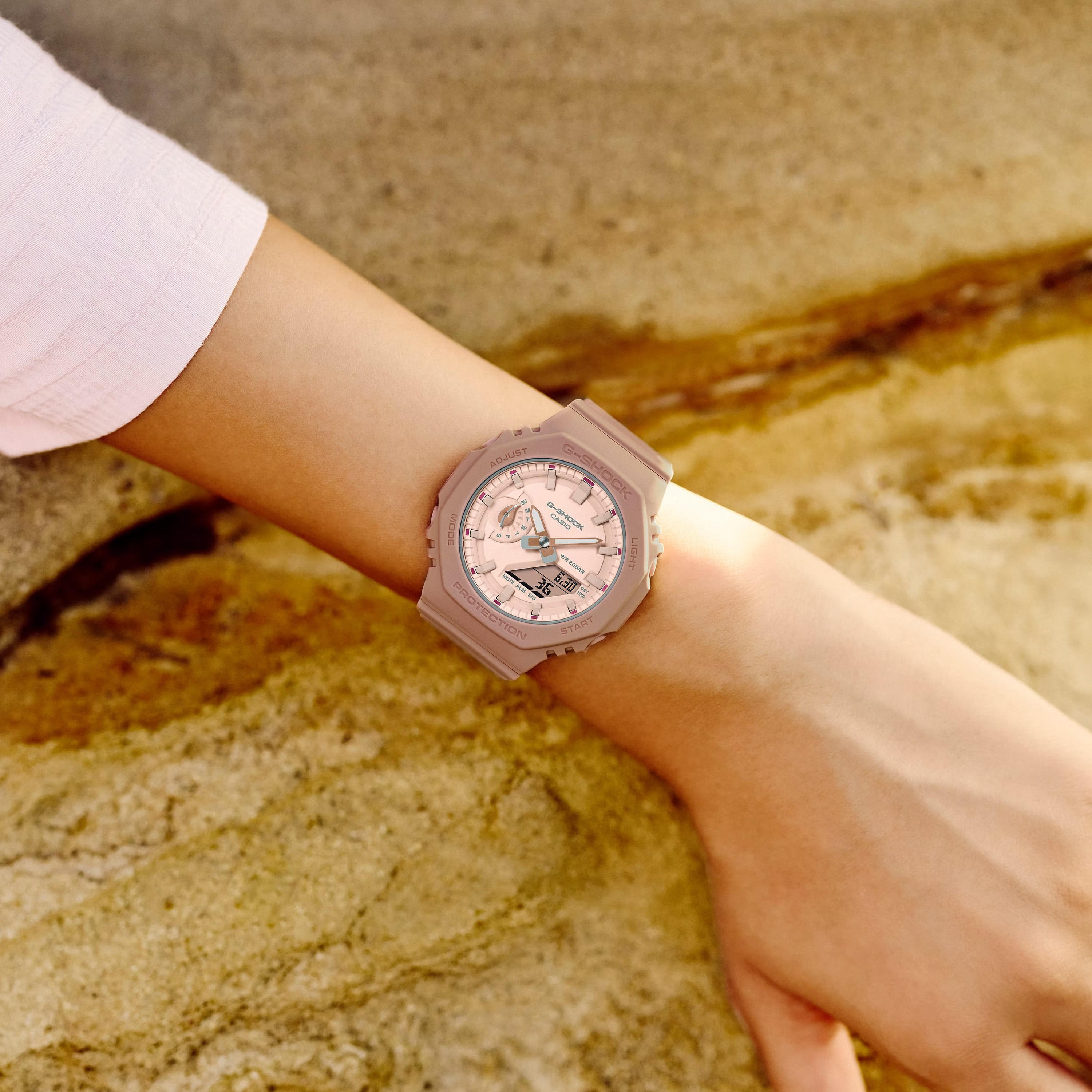 G-SHOCK Women's Pink Analog-Digital Silicone Strap Watch | GMA-S2100NC-4A2DR | 42 MM-women-watchesandjewellery-watches-image-2